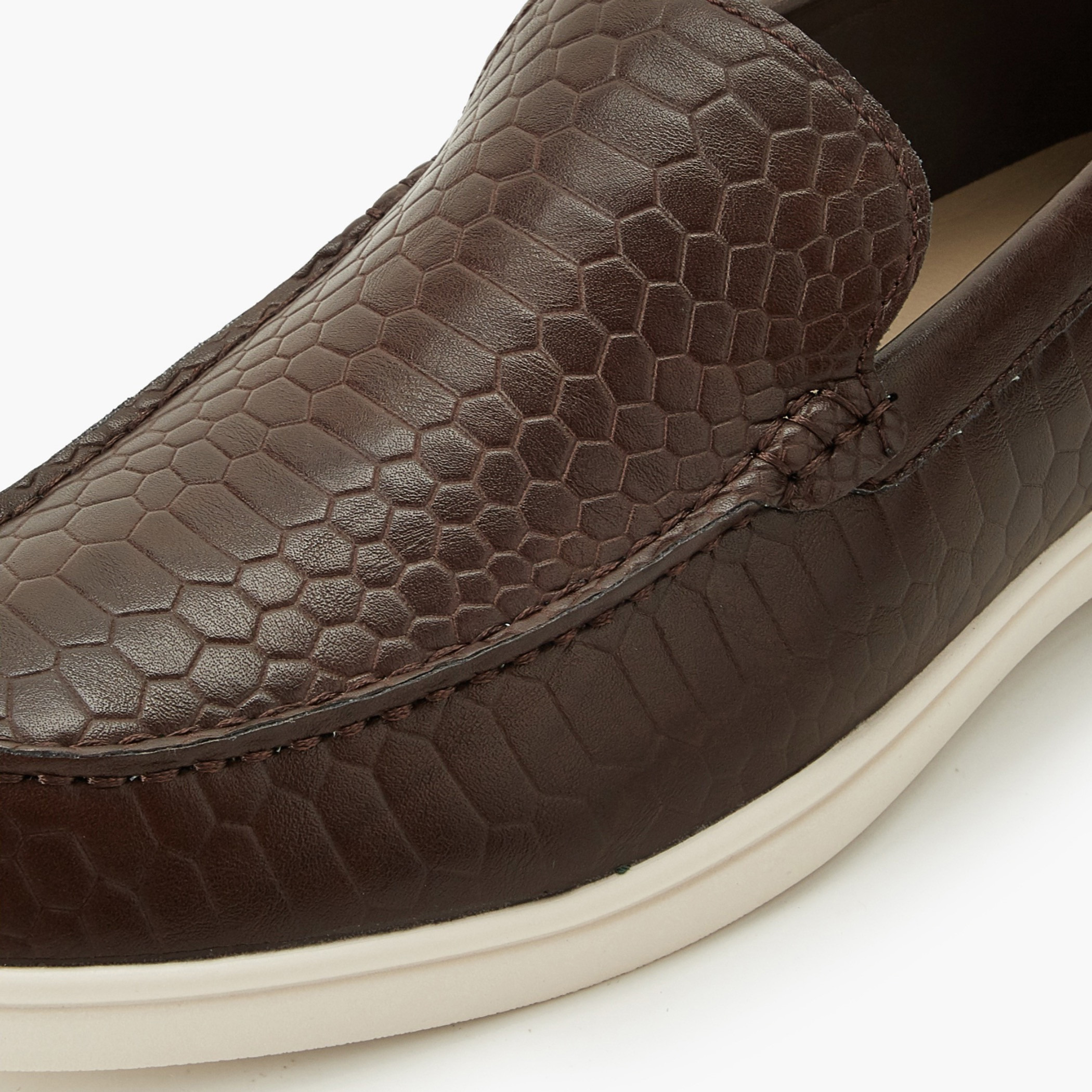 Renzo Ruganni Men Textured Slip-on Loafers-men-shoes-loafersandmoccasins-image-4