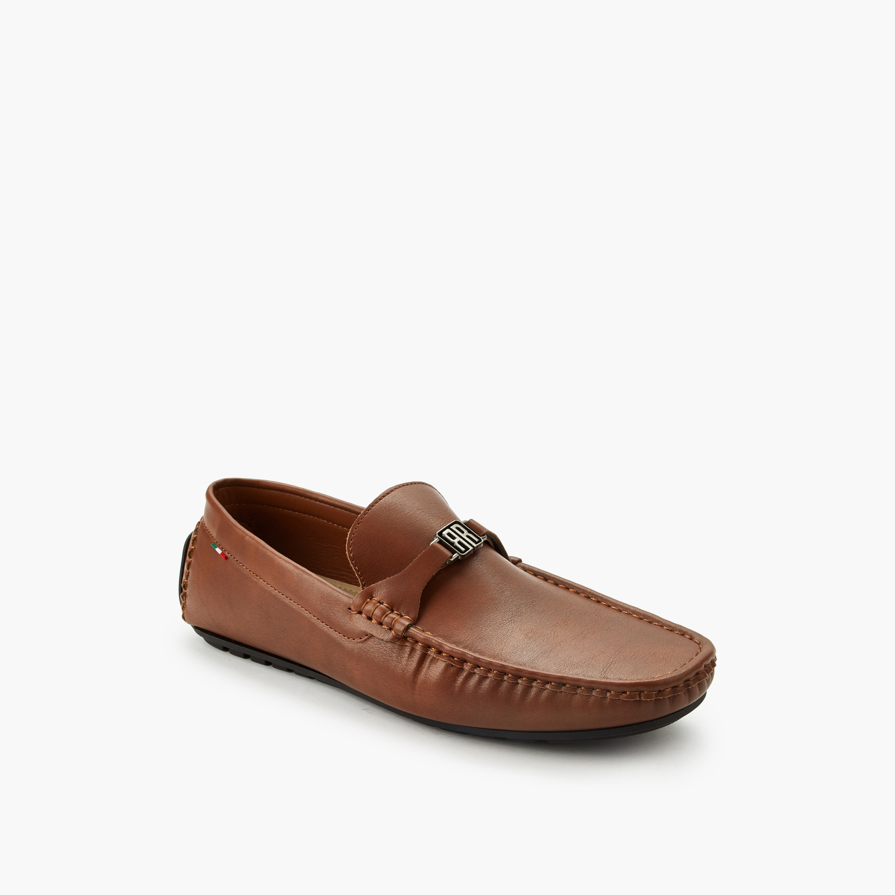 حذاء لوفر سهل الارتداء بزينة ميتاليك للرجال من رينزو روجاني-men-formalshoes-image-2