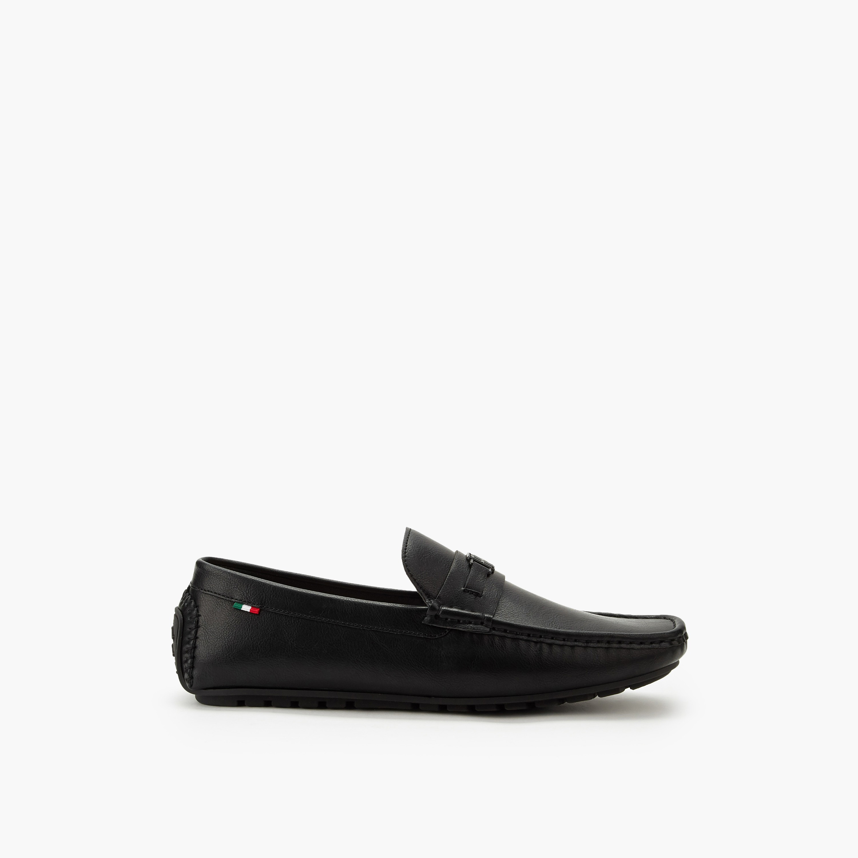 Renzo Ruganni Men Logo Accent Slip-On Moccasins-men-shoes-loafersandmoccasins-image-3