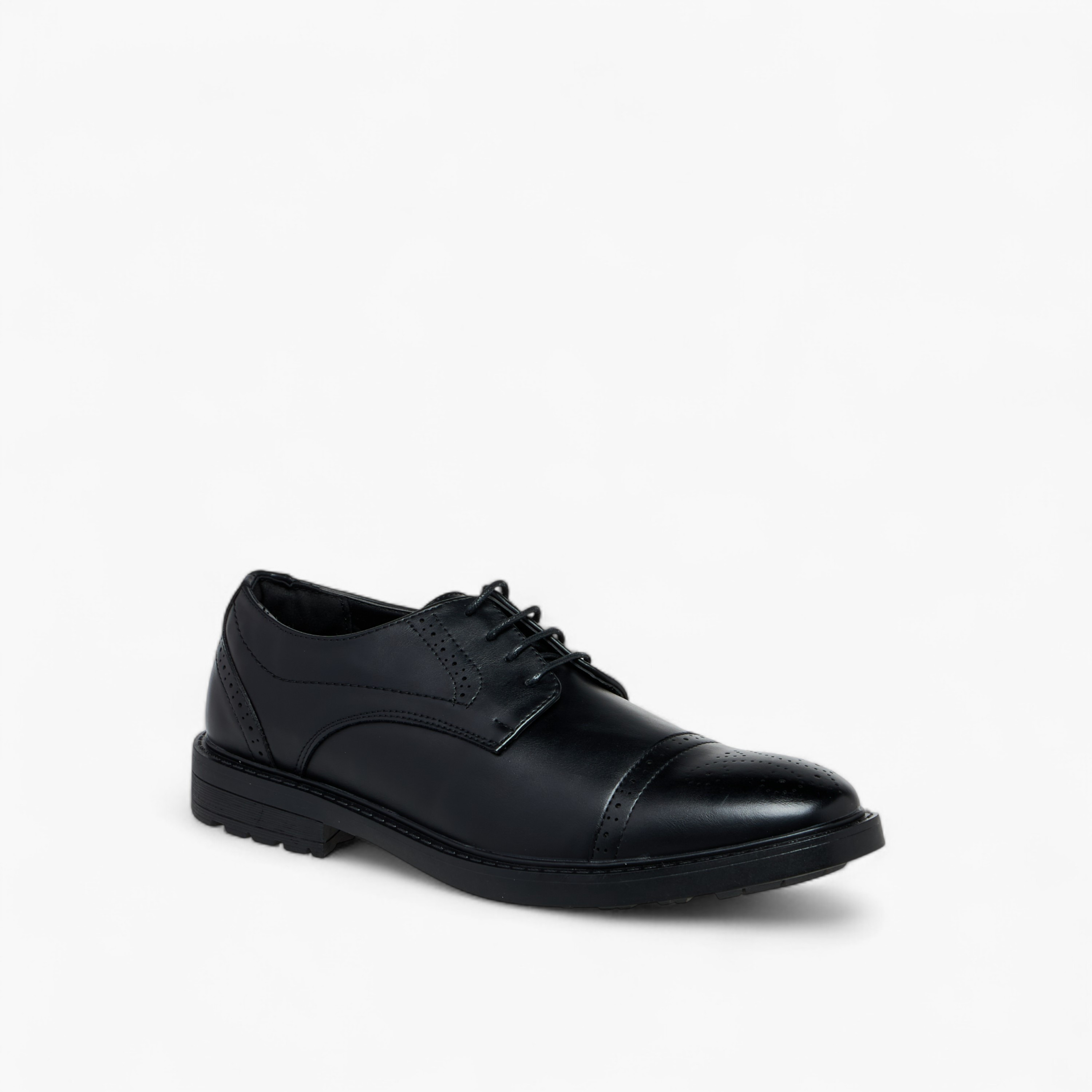 LBL by Shoexpress Solid Lace-Up Derby Shoes-men-shoes-formalshoes-image-2