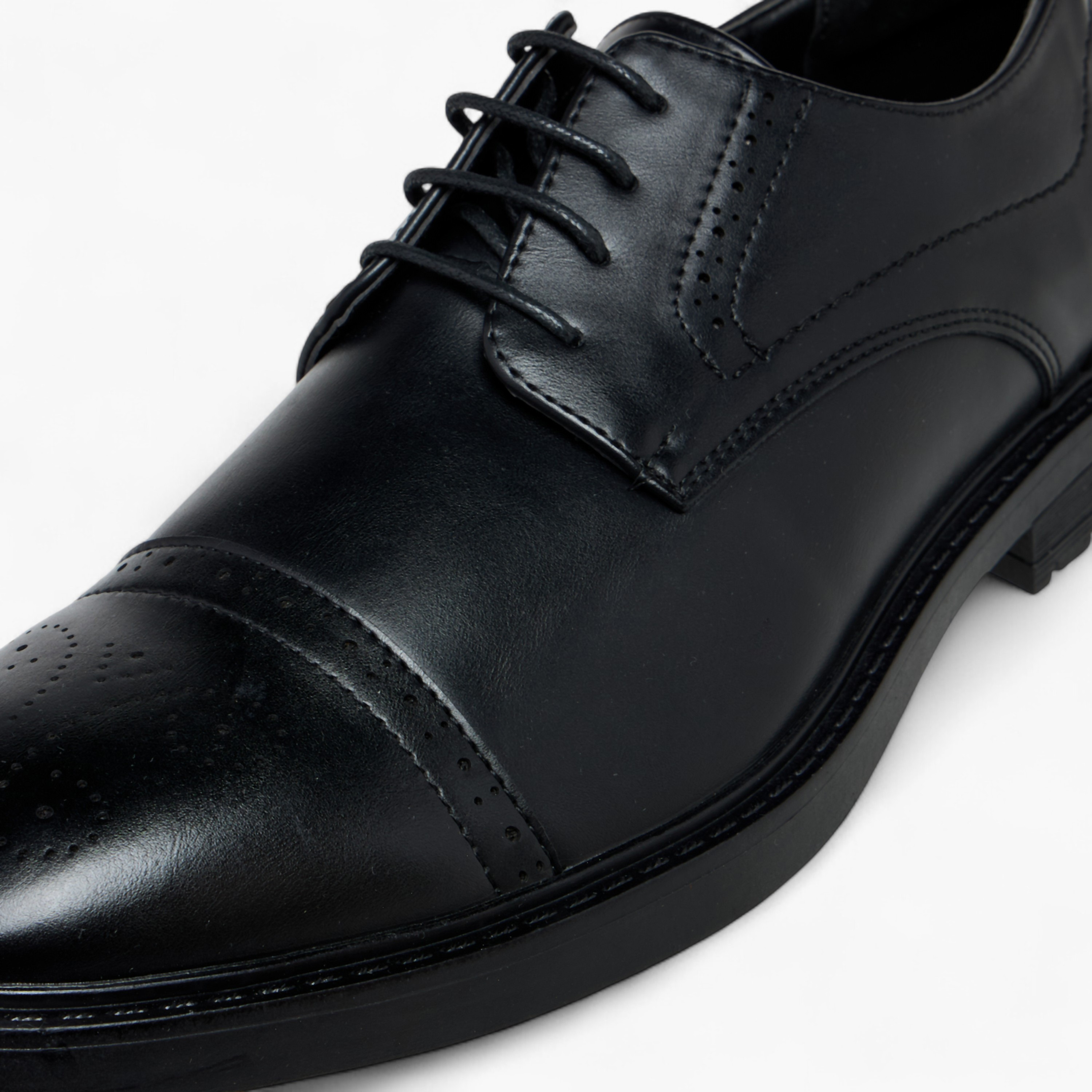 LBL by Shoexpress Perforated Lace-Up Derby Shoes-men-shoes-formalshoes-image-4