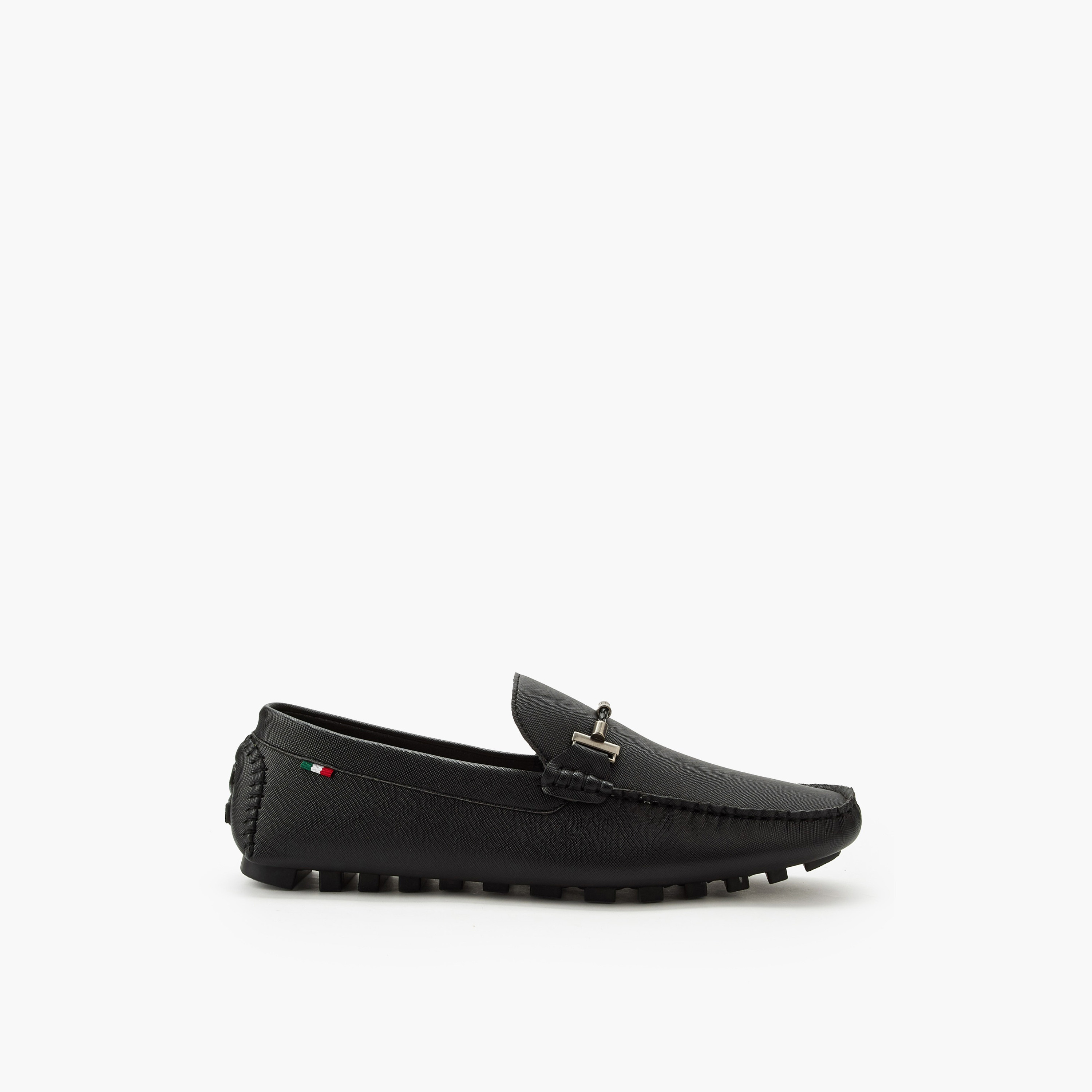 Renzo Ruganni Men Textured Slip-On Moccasins-men-shoes-loafersandmoccasins-image-3