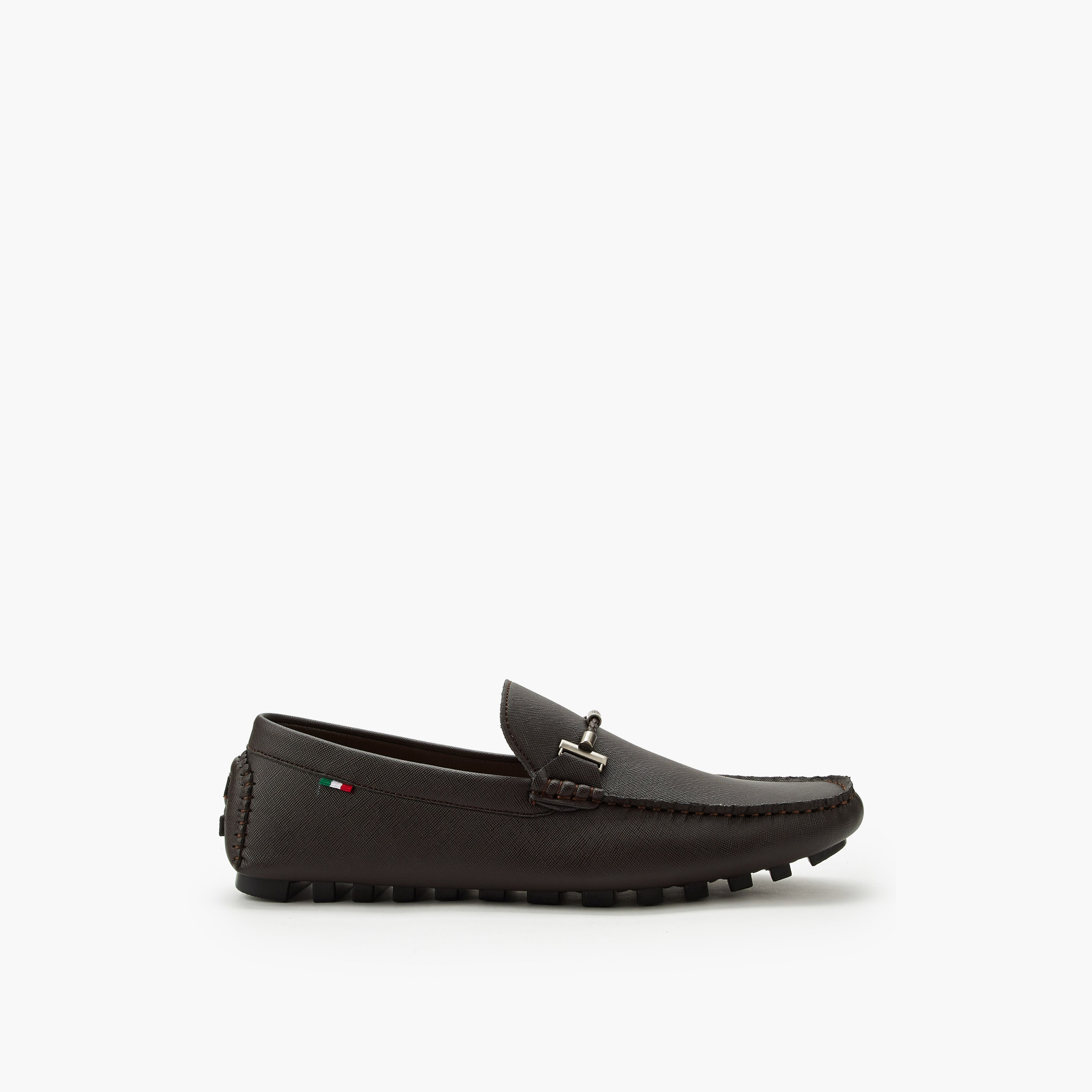 Renzo Ruganni Men Textured Slip-On Moccasins-men-shoes-loafersandmoccasins-image-3