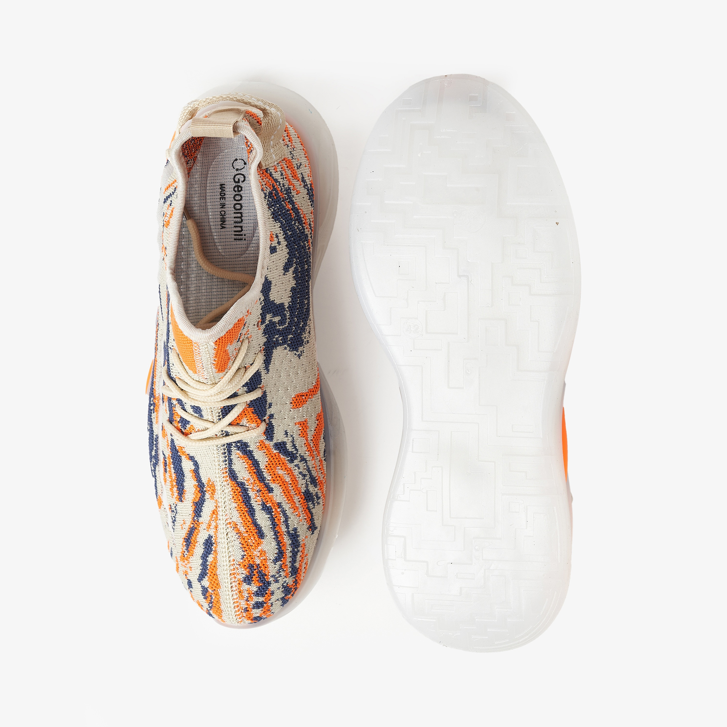  YJM097 | سنيكرز جيومني ذو مكتنزة وكلر بلوك للرجال مع رباط برقبة منخفضة -men-shoes-sneakers-image-10