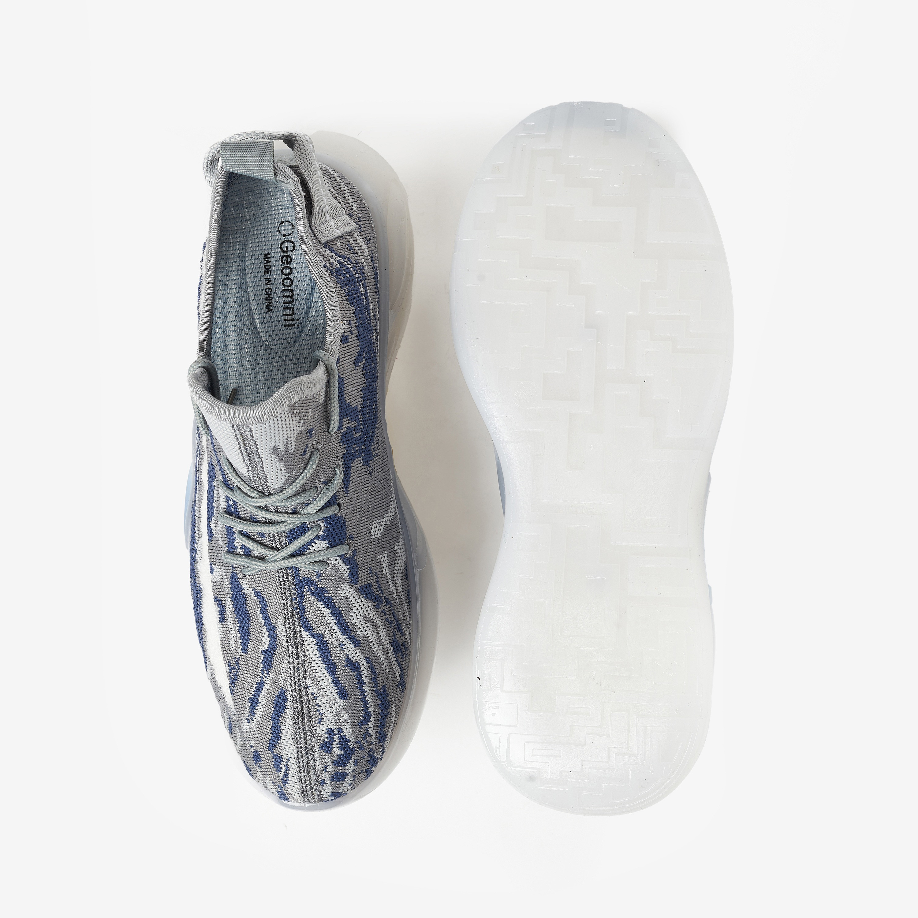  YJM097 | سنيكرز جيومني ذو مكتنزة وكلر بلوك للرجال مع رباط برقبة منخفضة -men-shoes-sneakers-image-5