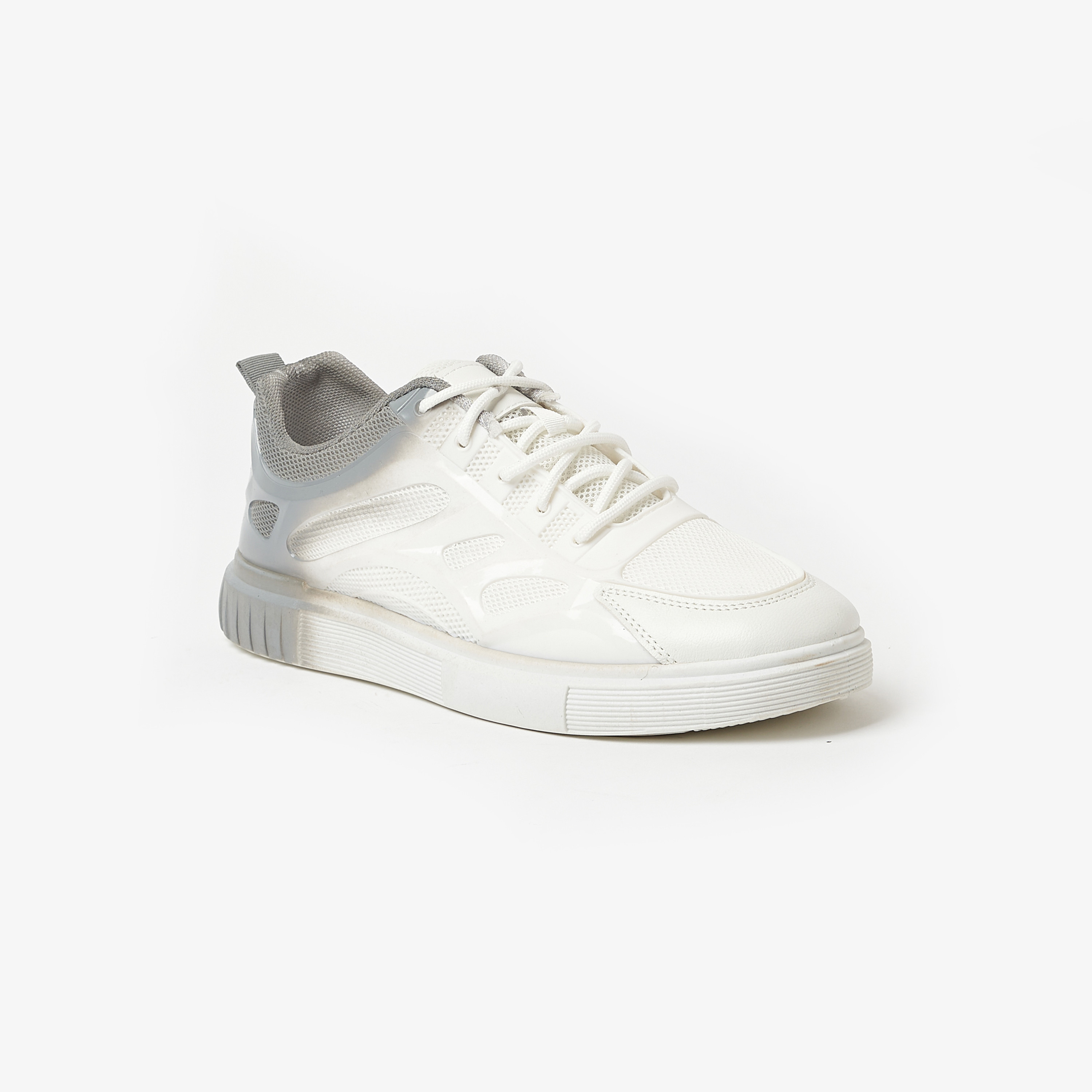 Geoomnii Men's Colour Block Low Top Lace-Up Sneakers | YJM144-men-shoes-sneakers-image-1