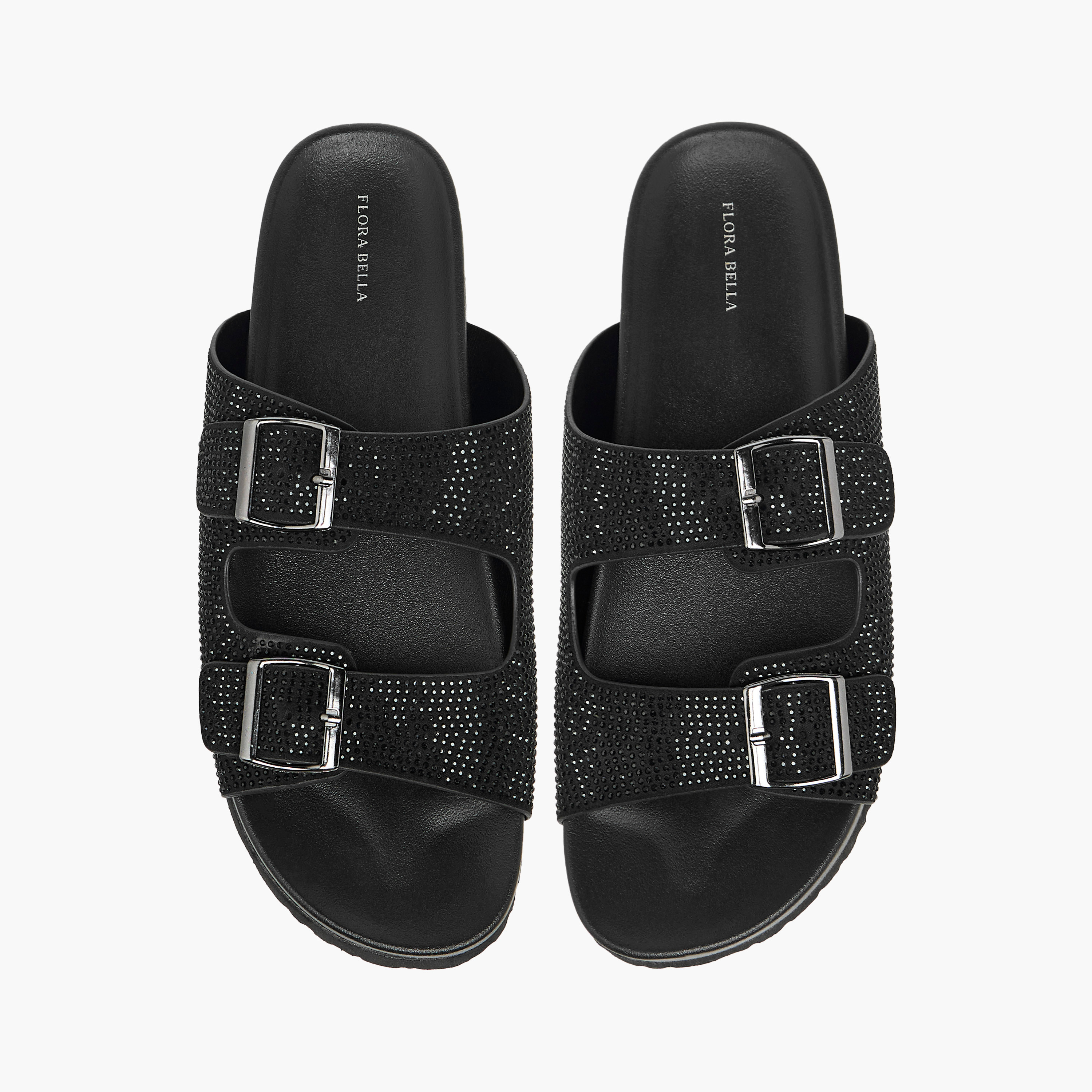 Flora Bella Women's Buckle Accent Slip-On Sandals-women-shoes-flats-sandals-image-1