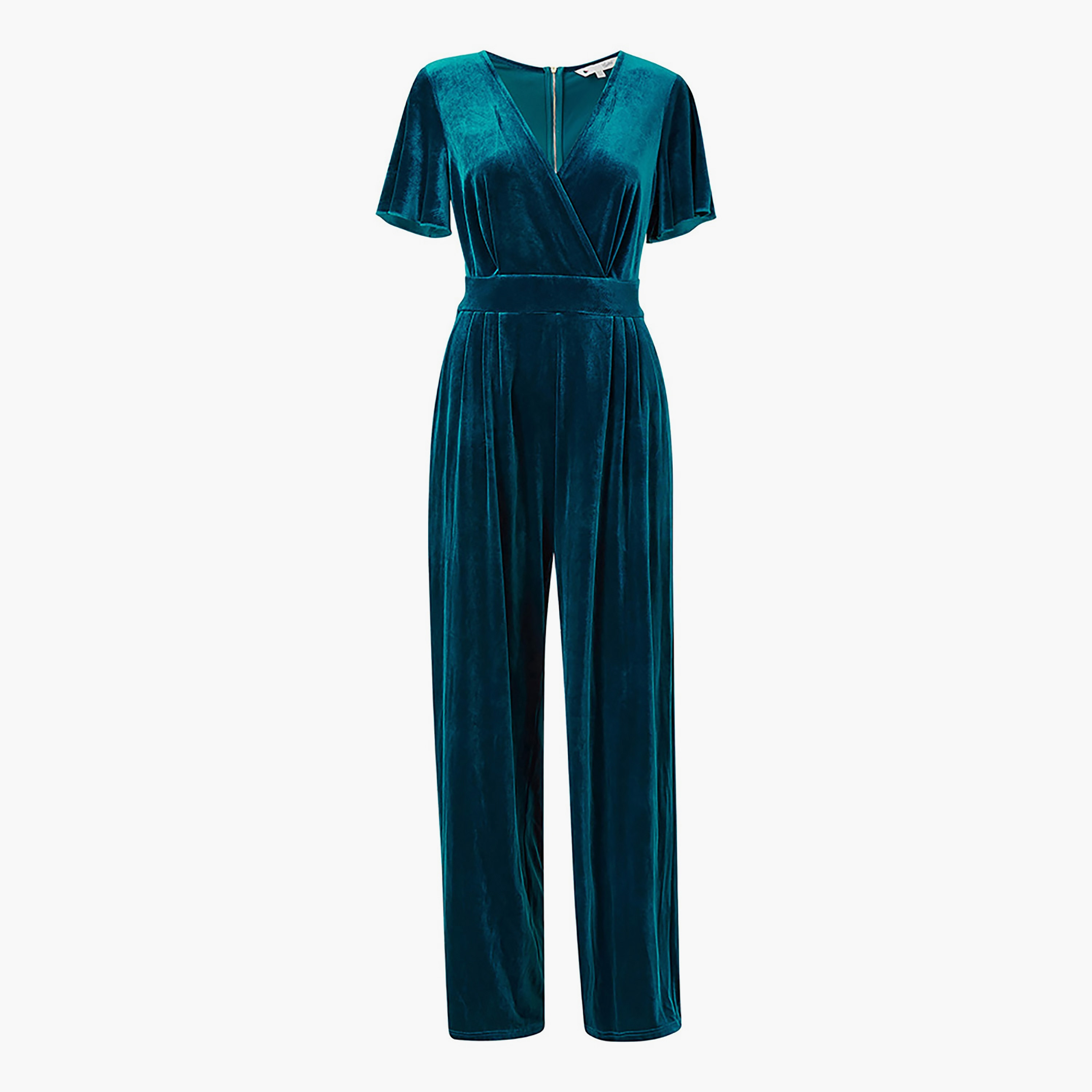 جمبسوت نسائي مسائي مخملي باللون الأزرق المخضر من يامي-women-clothing-jumpsuits-image-4