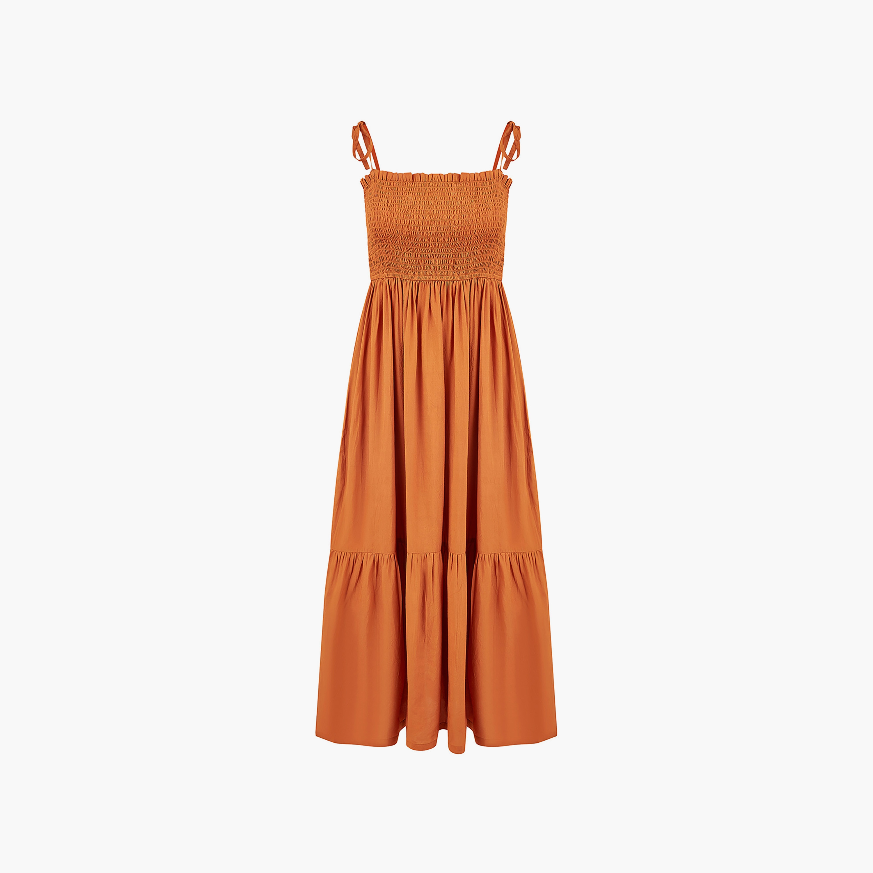 فستان ماكسي نسائي برتقالي بتفاصيل مطرزة وطبقات من الشمس من يامي-women-clothing-dresses-image-6