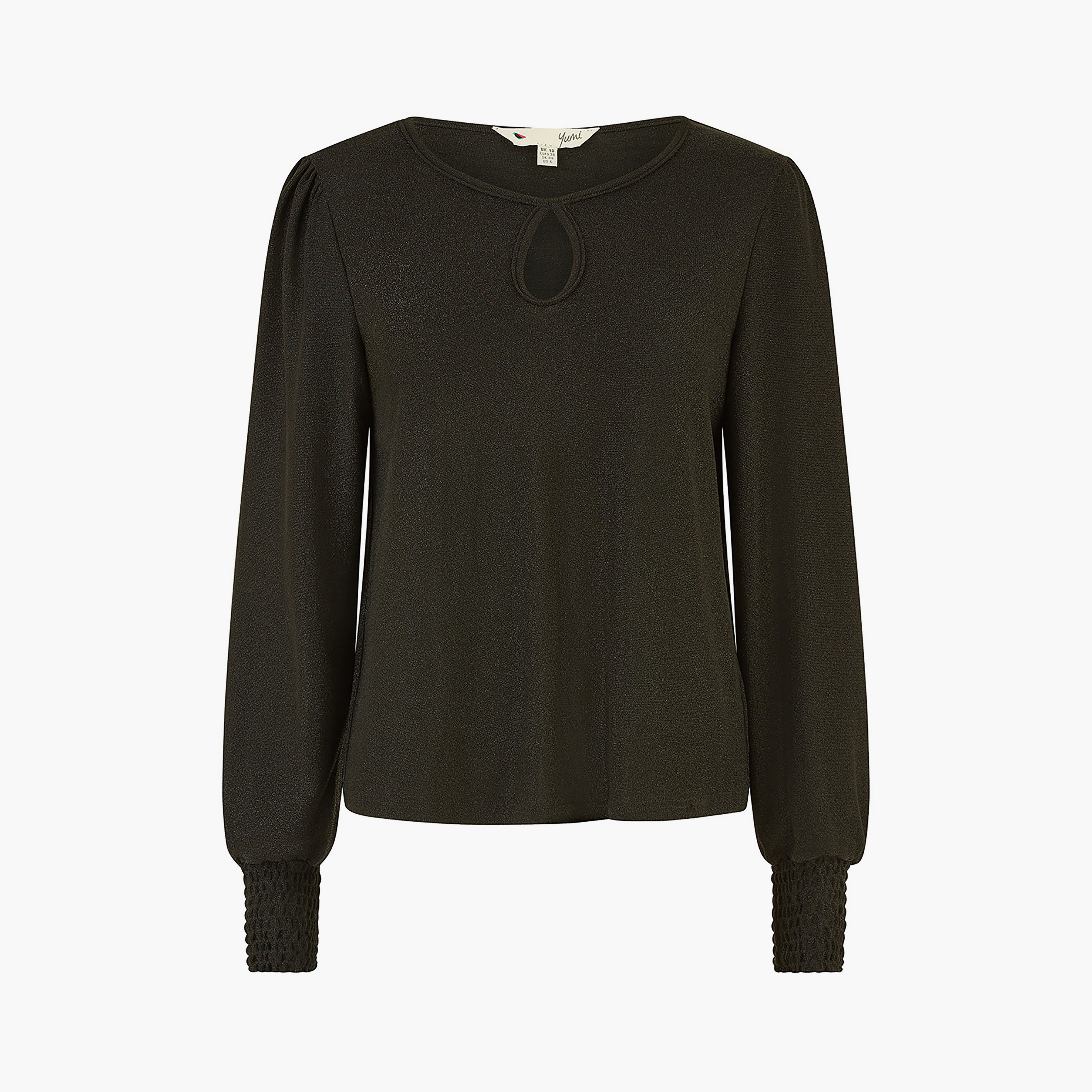 Yumi Black and Gold Sparkle Stretch Women's Top-women-clothing-shirtsandblouses-blouses-image-6