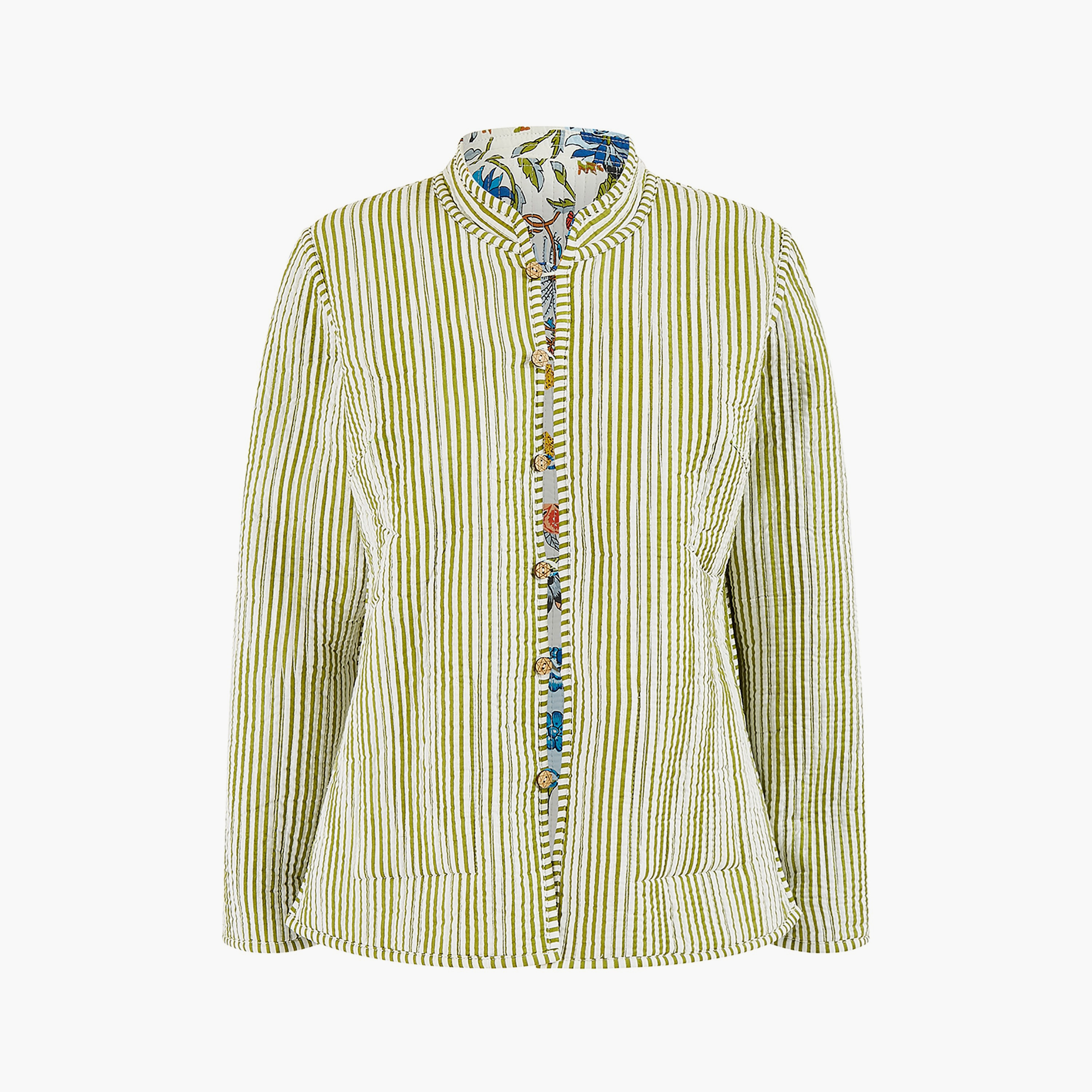 Yumi White Indian Patchwork Reversible Cotton Women's Jacket-women-clothing-coatsandjackets-jackets-image-2