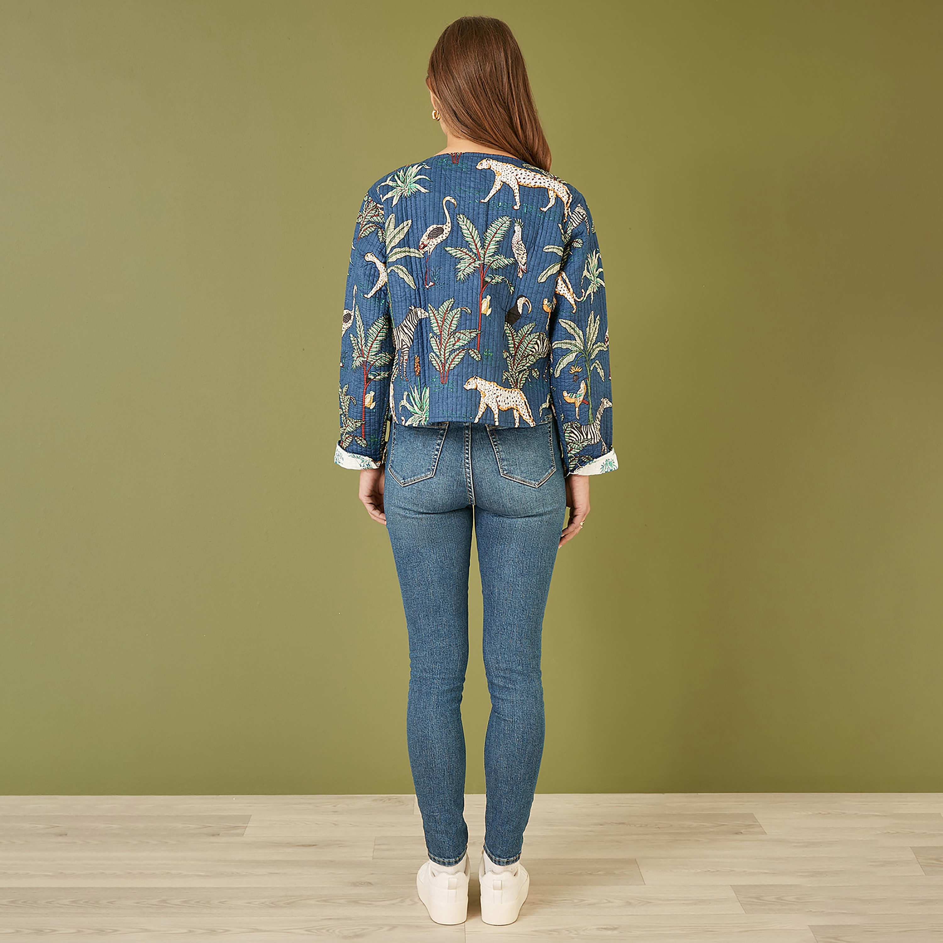 سترة نسائية مبطنة من القطن قابلة للعكس بطبعة حيوانات باللون الأزرق من يامي-women-clothing-coatsandjackets-jackets-image-2
