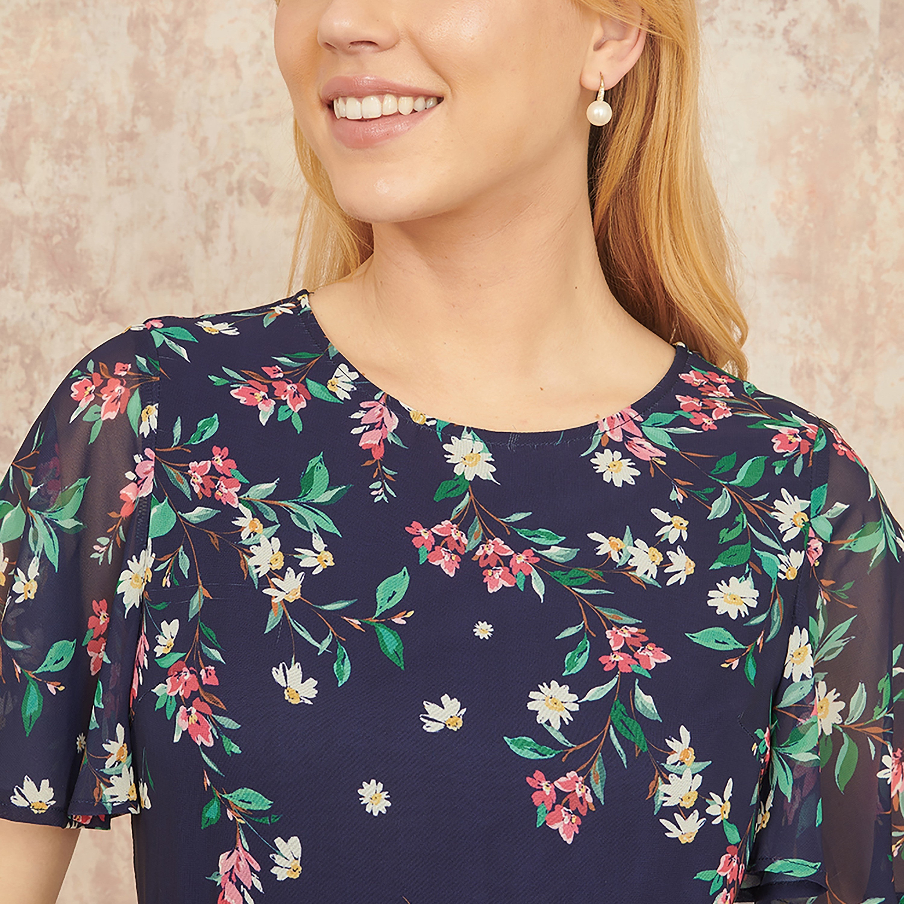 Yumi Angle Sleeves Floral Women Skater Women Midi Dress-women-clothing-dresses-image-4