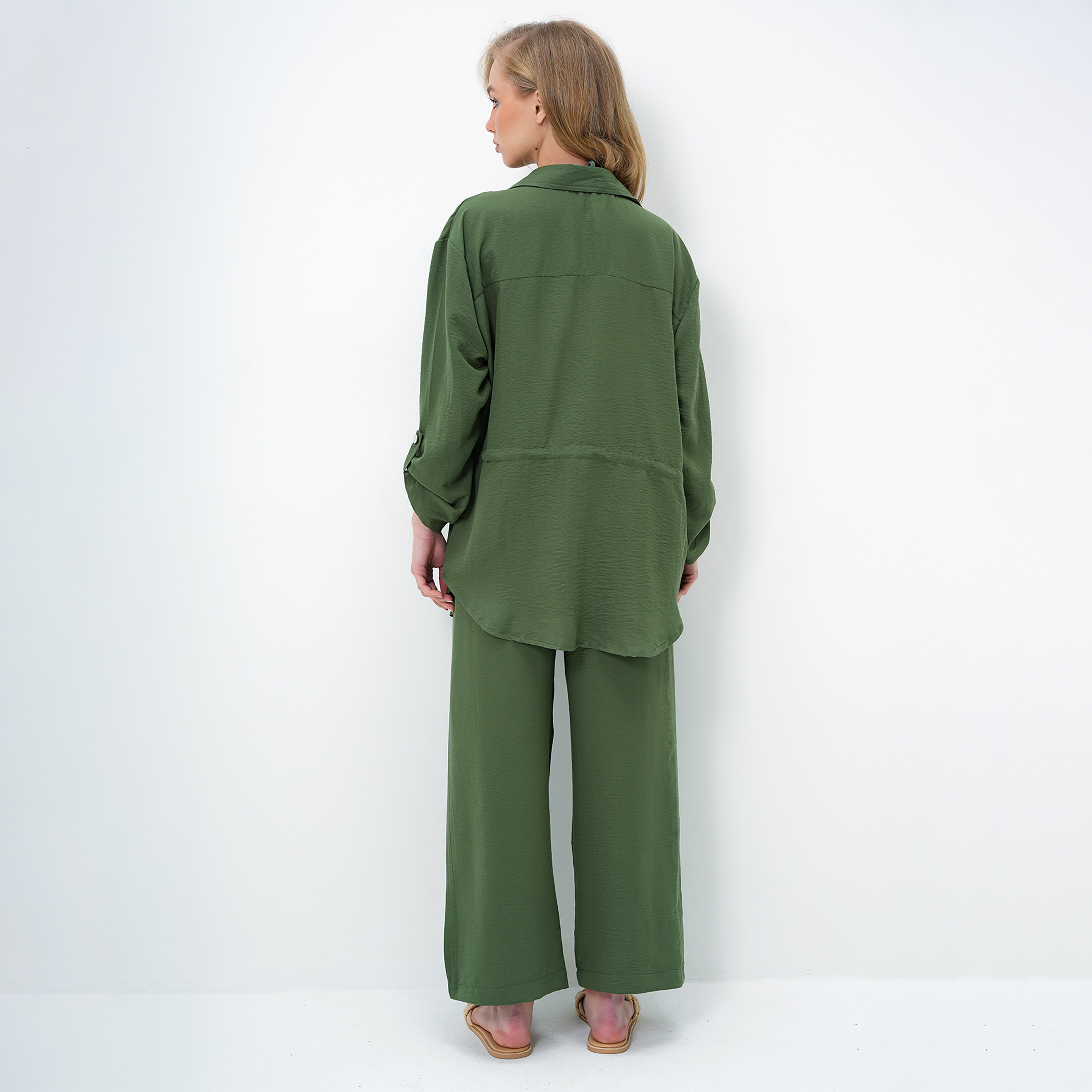 تريند ألاجاتي ستايل طقم قميص وبنطلون نسائي من القطن المحبّك بياقة وأكمام ساقطة-women-clothing-coordsets-image-6