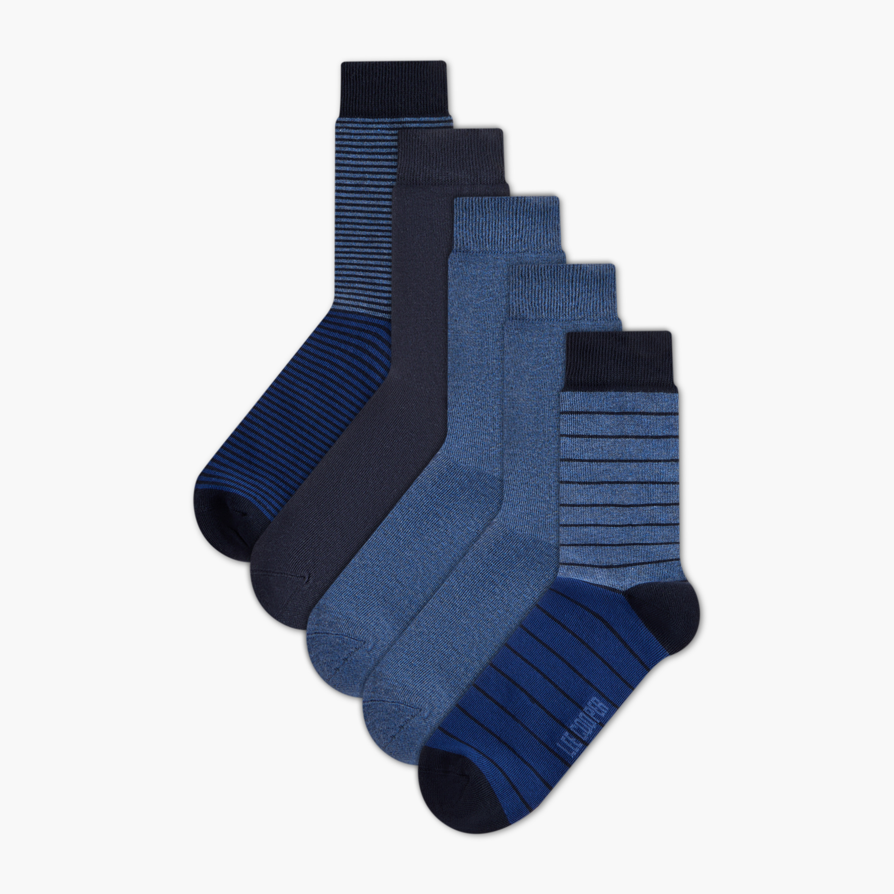 Lee Cooper Assorted Crew Length Socks - Set of 5-men-socks-image-1