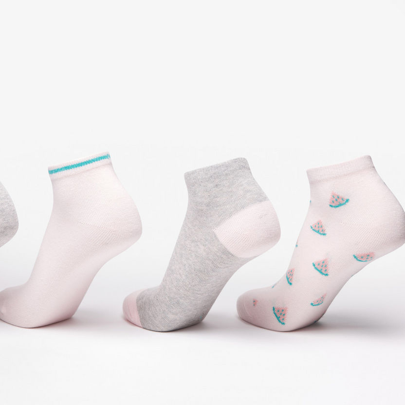 Printed Ankle Length Socks - Set of 5-Women%27s Socks-image-3