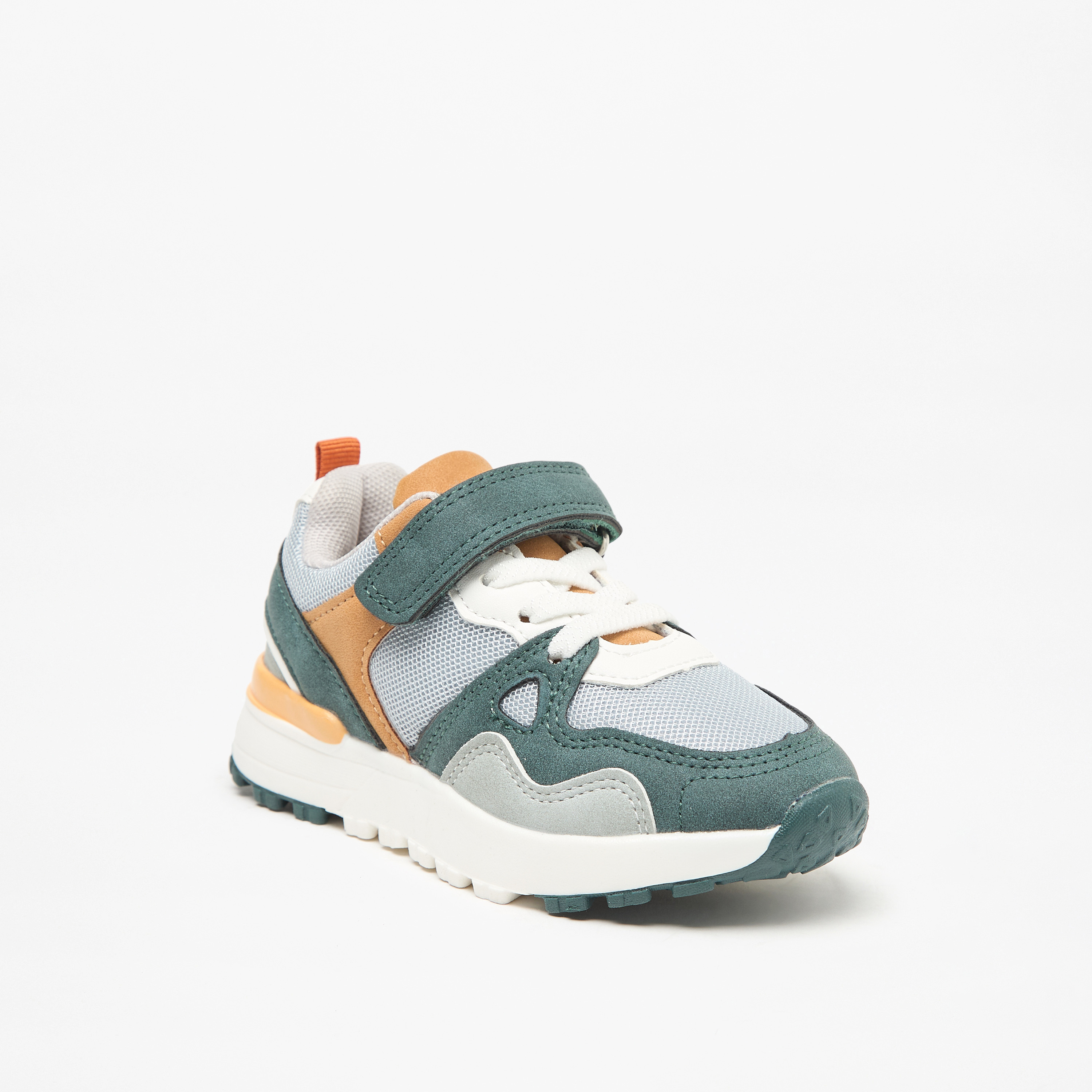 LBL by Shoexpress Panelled Sneakers with Hook and Loop Closure-boys-shoes-sneakers-image-6