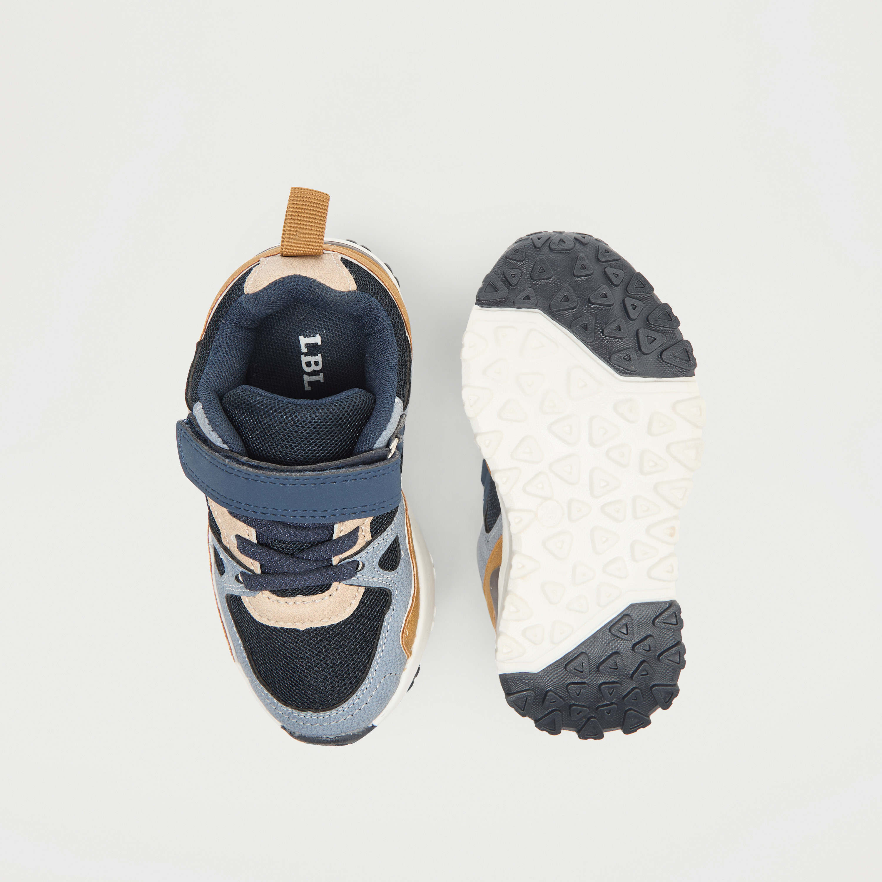 LBL by Shoexpress Panelled Sneakers with Hook and Loop Closure-boys-shoes-sneakers-image-4