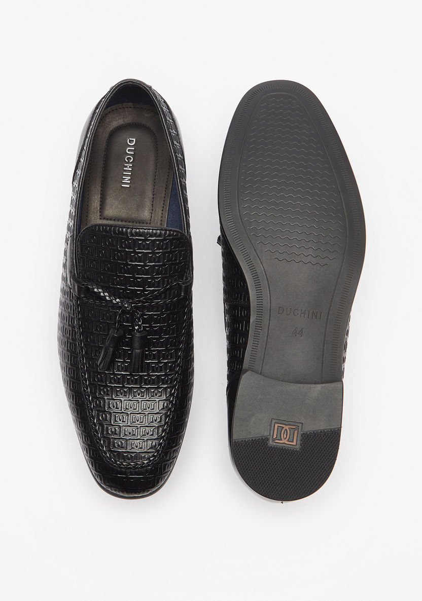Duchini Men's Leather Slip-On Loafers-Loafers-image-4