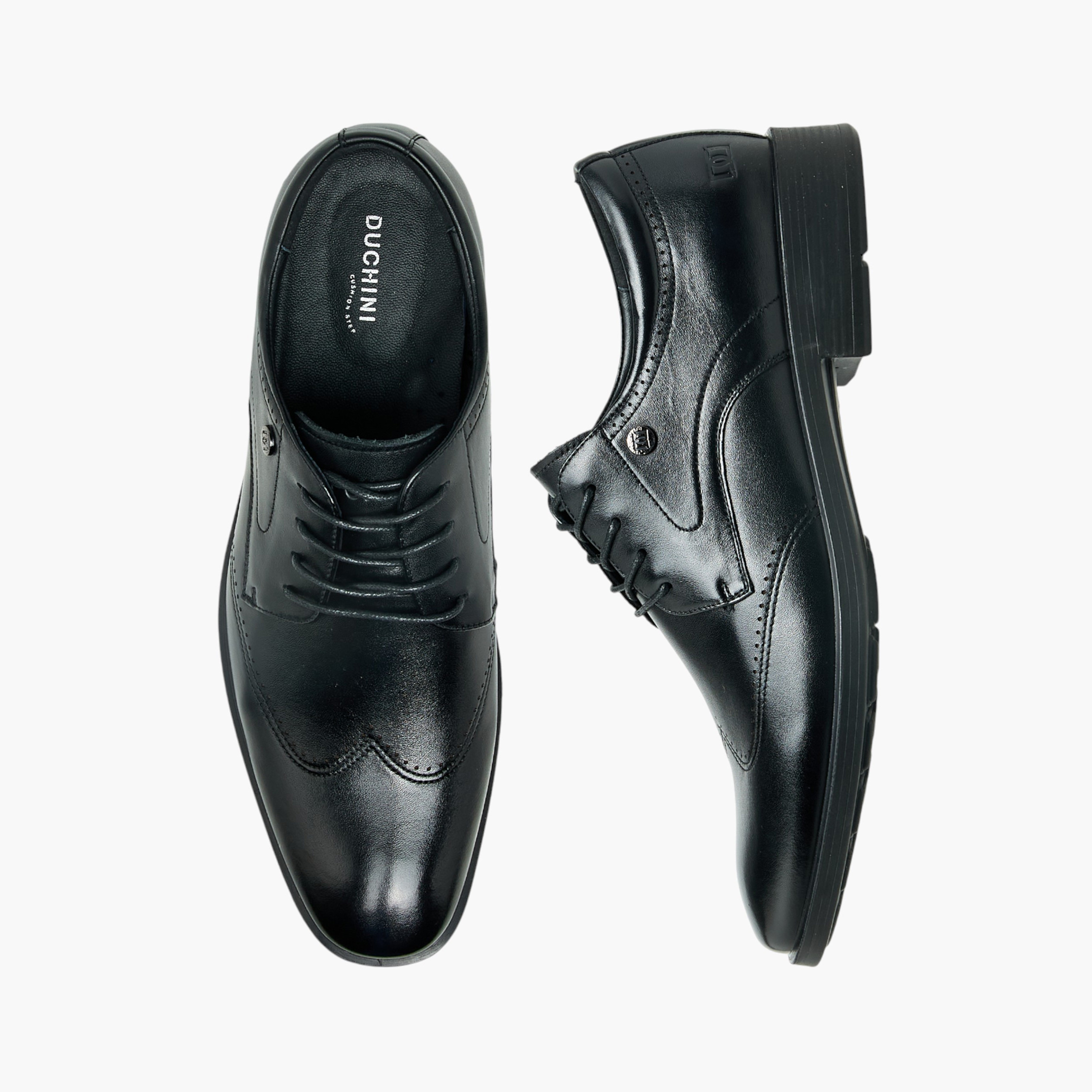 Duchini Men Genuine Leather Lace-Up Derby Shoes-men-shoes-formalshoes-image-1