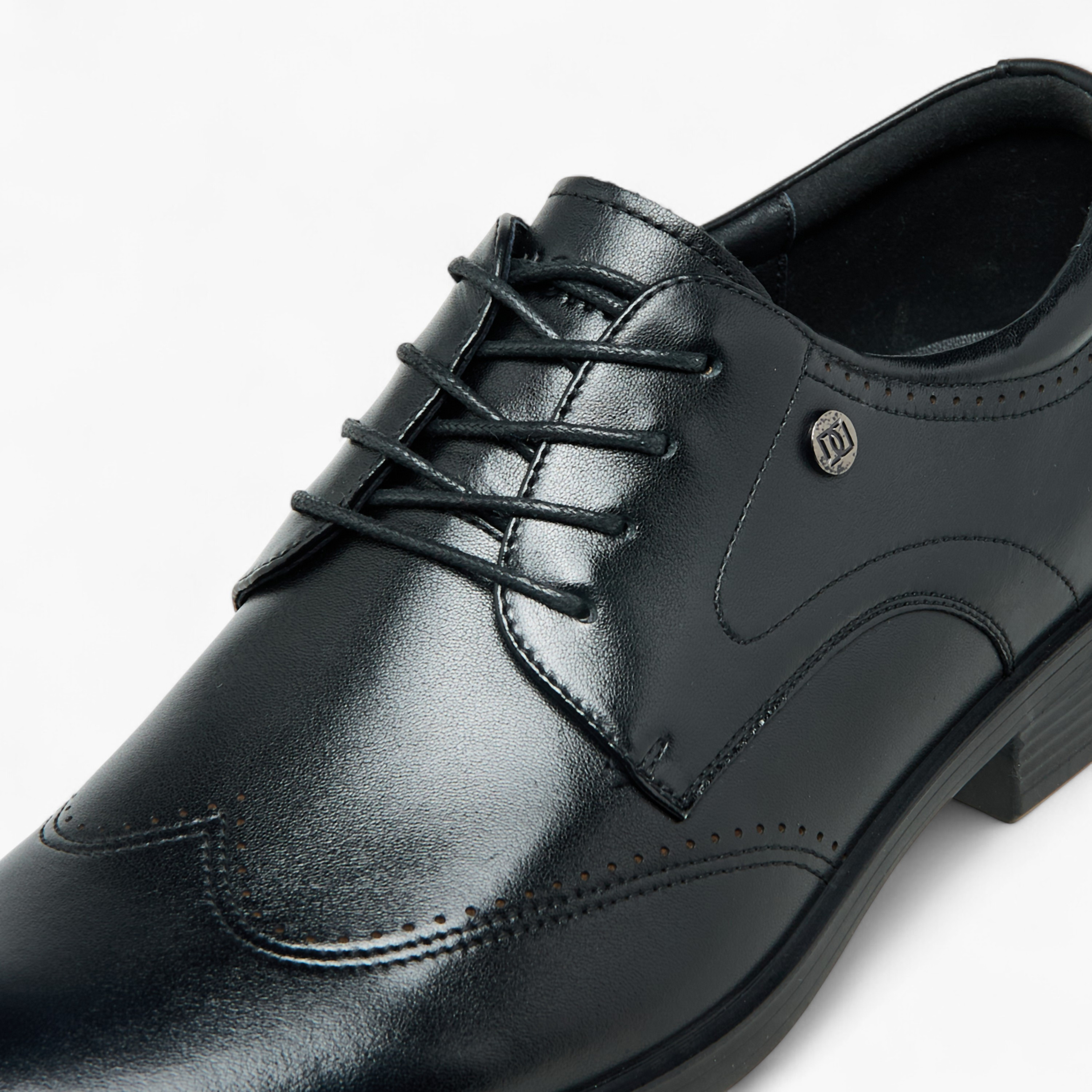 Duchini Men Genuine Leather Lace-Up Derby Shoes-men-shoes-formalshoes-image-4