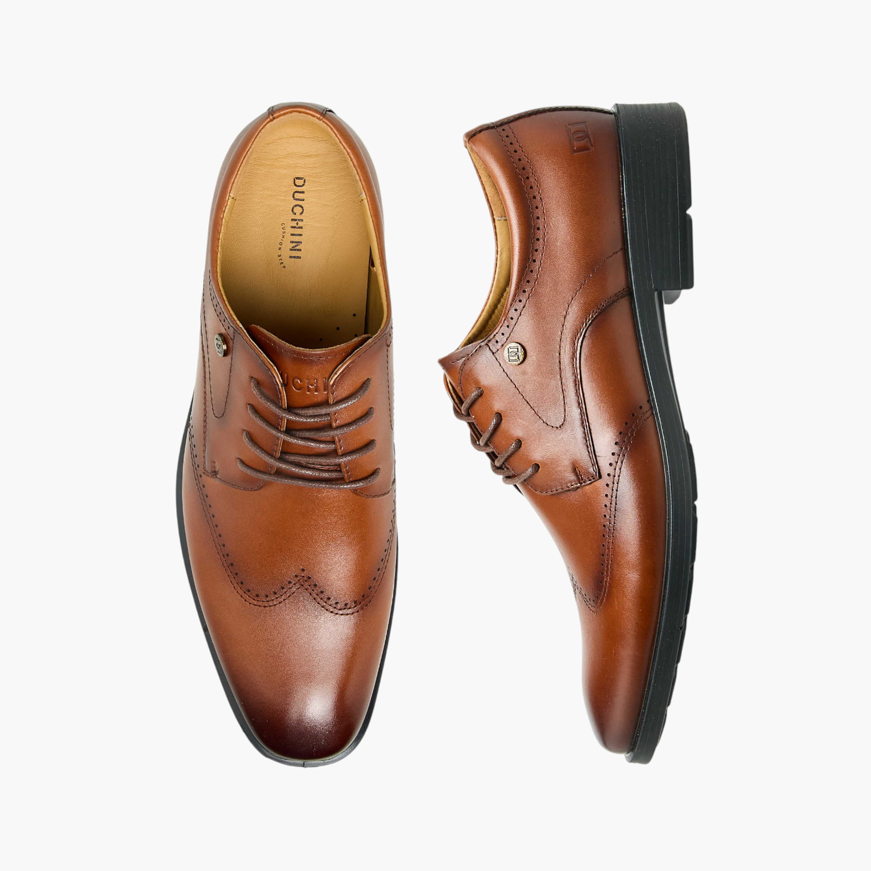 Duchini Men Genuine Leather Lace-Up Derby Shoes-men-shoes-formalshoes-image-1