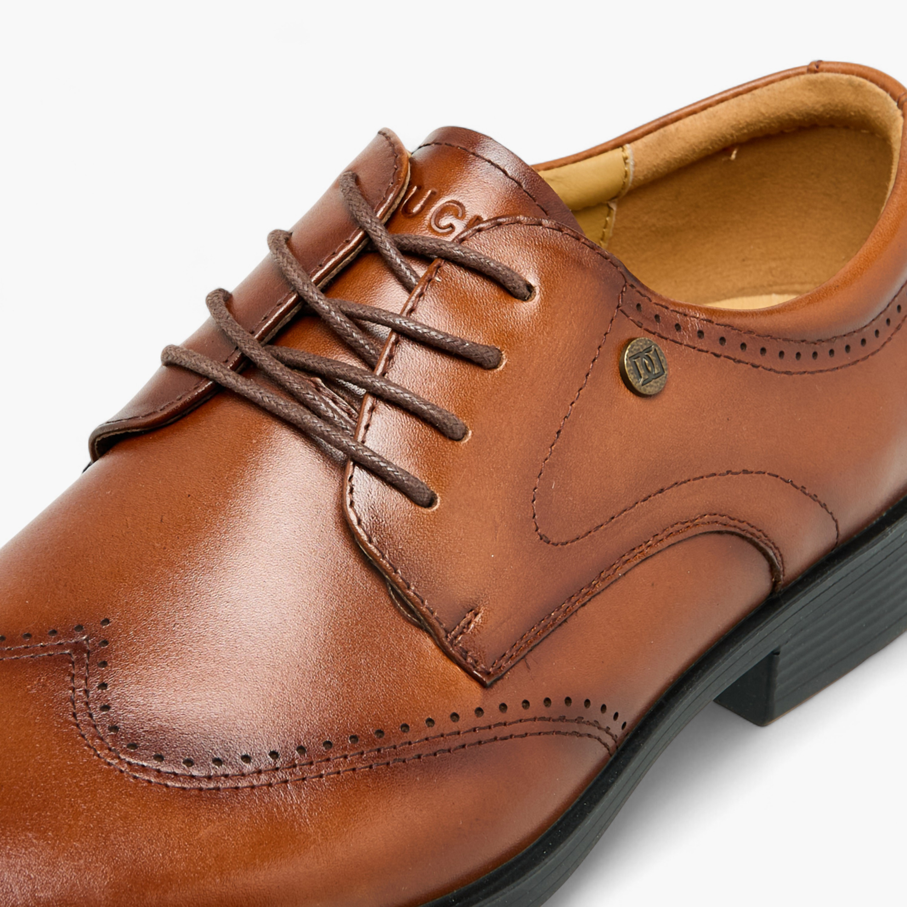 Duchini Men Genuine Leather Lace-Up Derby Shoes-men-shoes-formalshoes-image-4