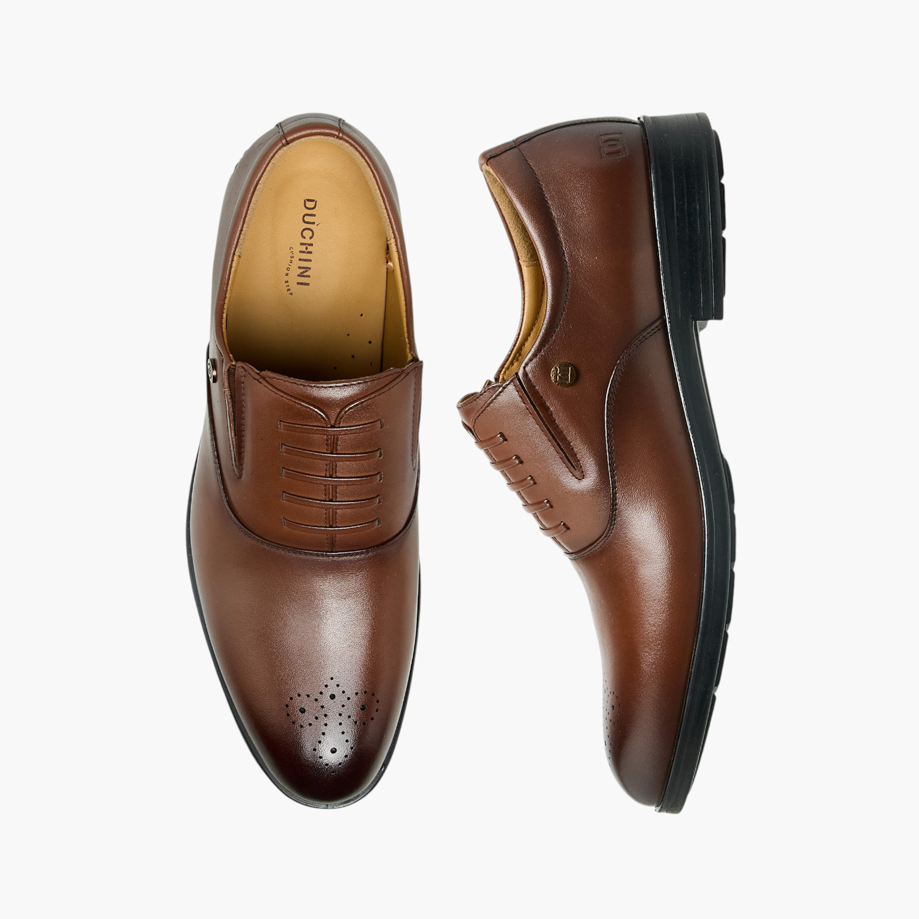 Duchini Men Genuine Leather Slip-On Oxford Shoes-men-shoes-formalshoes-image-1