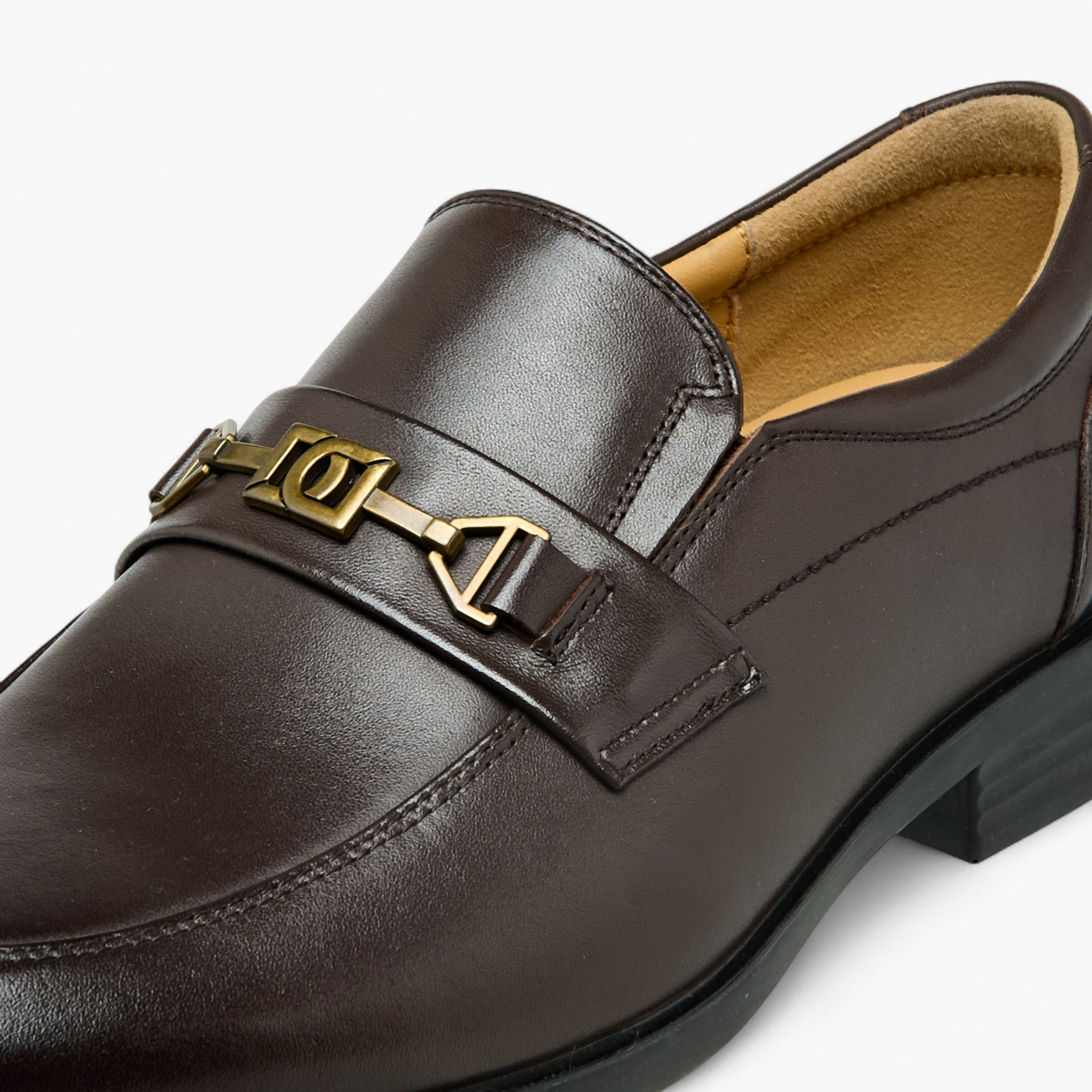Duchini Men Metal Accent Genuine Leather Loafers-men-shoes-loafersandmoccasins-image-4
