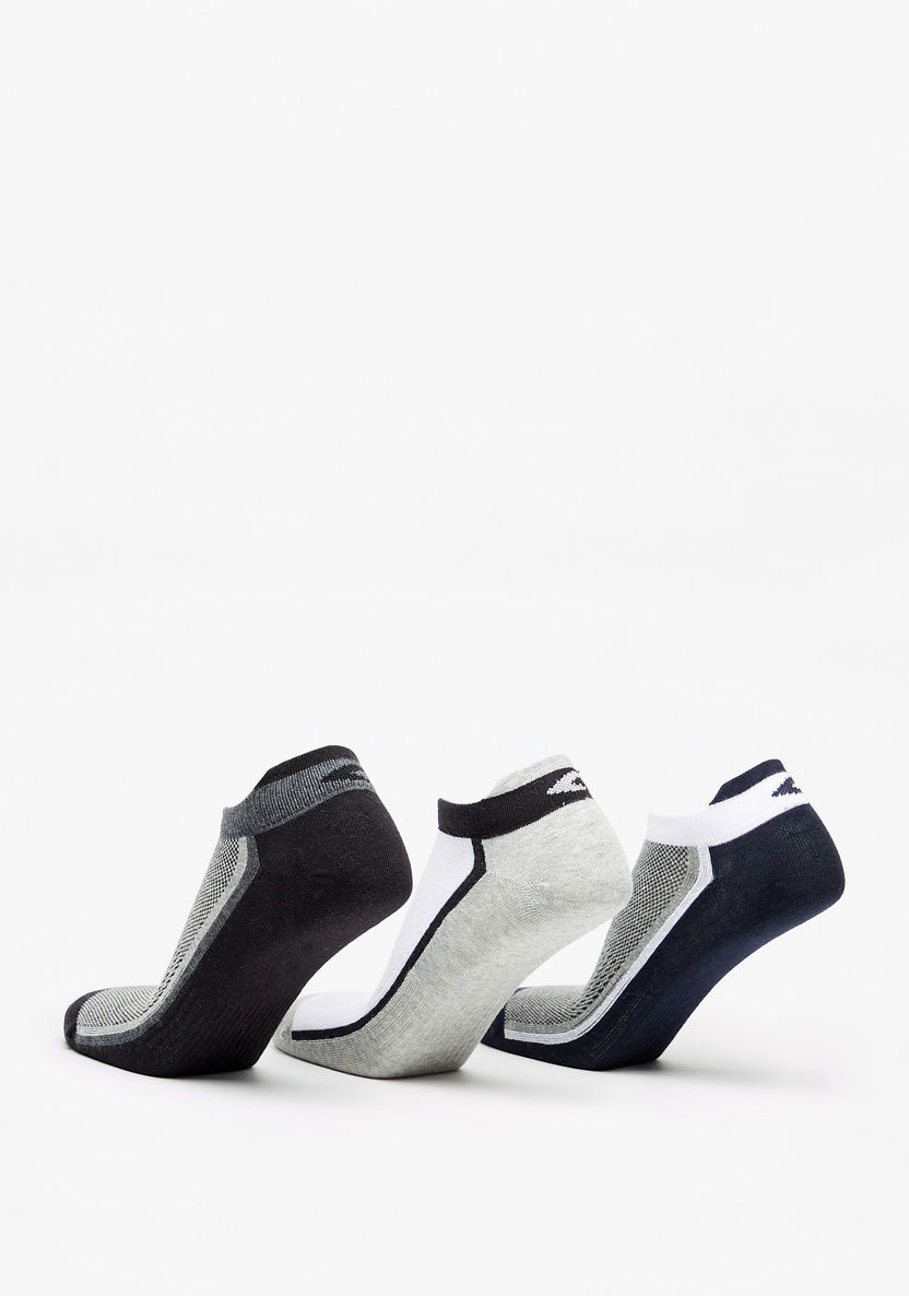 Dash Textured Ankle Length Sports Socks - Set of 3-Men%27s Socks-image-2