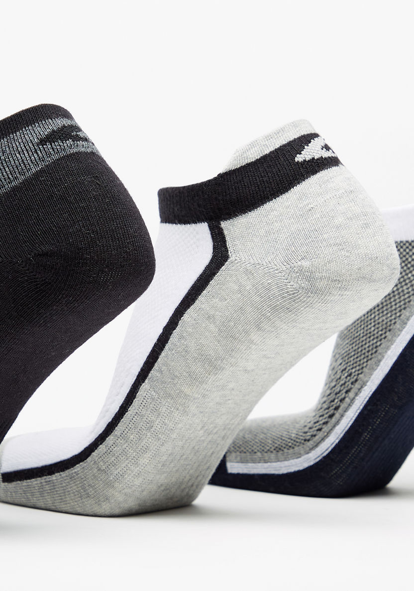 Dash Textured Ankle Length Sports Socks - Set of 3-Men%27s Socks-image-3