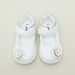 Giggles Perforation Detail Baby Shoes with Floral Applique Detail-Booties-thumbnail-1