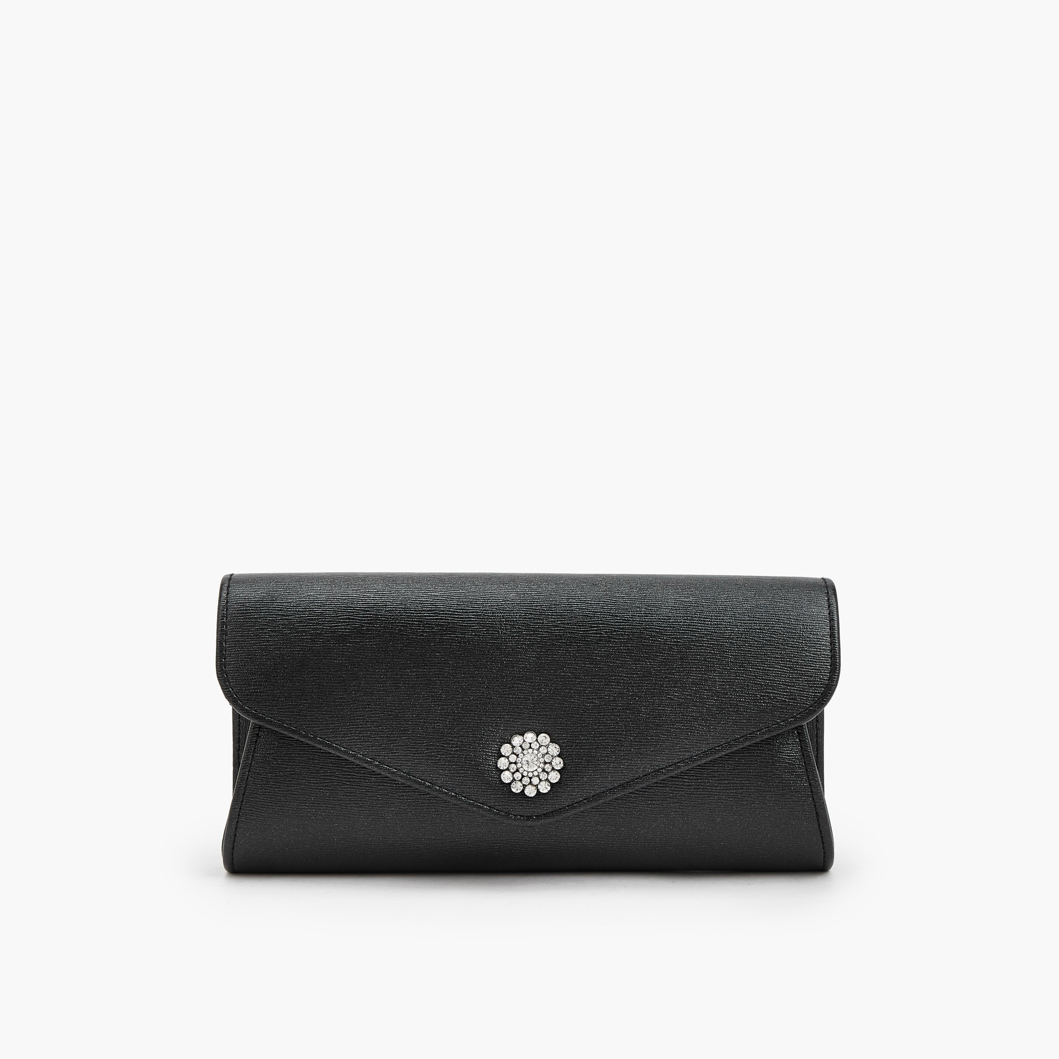 شنطة كلاتش بارزة الملمس بحزام سلسلة قابل للفصل من فلورا بيلا-women-bagsandwallets-handbags-image-1