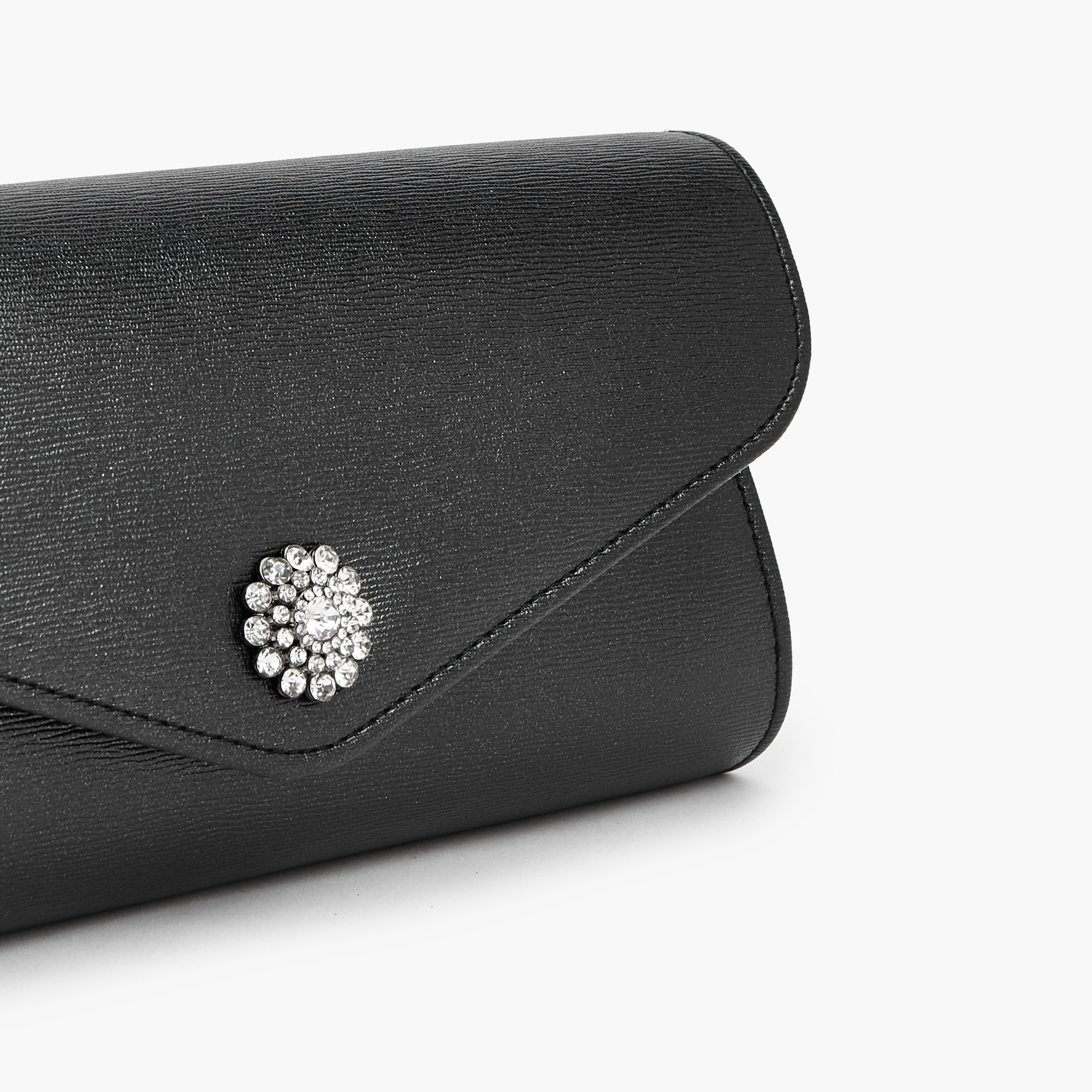 شنطة كلاتش بارزة الملمس بحزام سلسلة قابل للفصل من فلورا بيلا-women-bagsandwallets-handbags-image-4