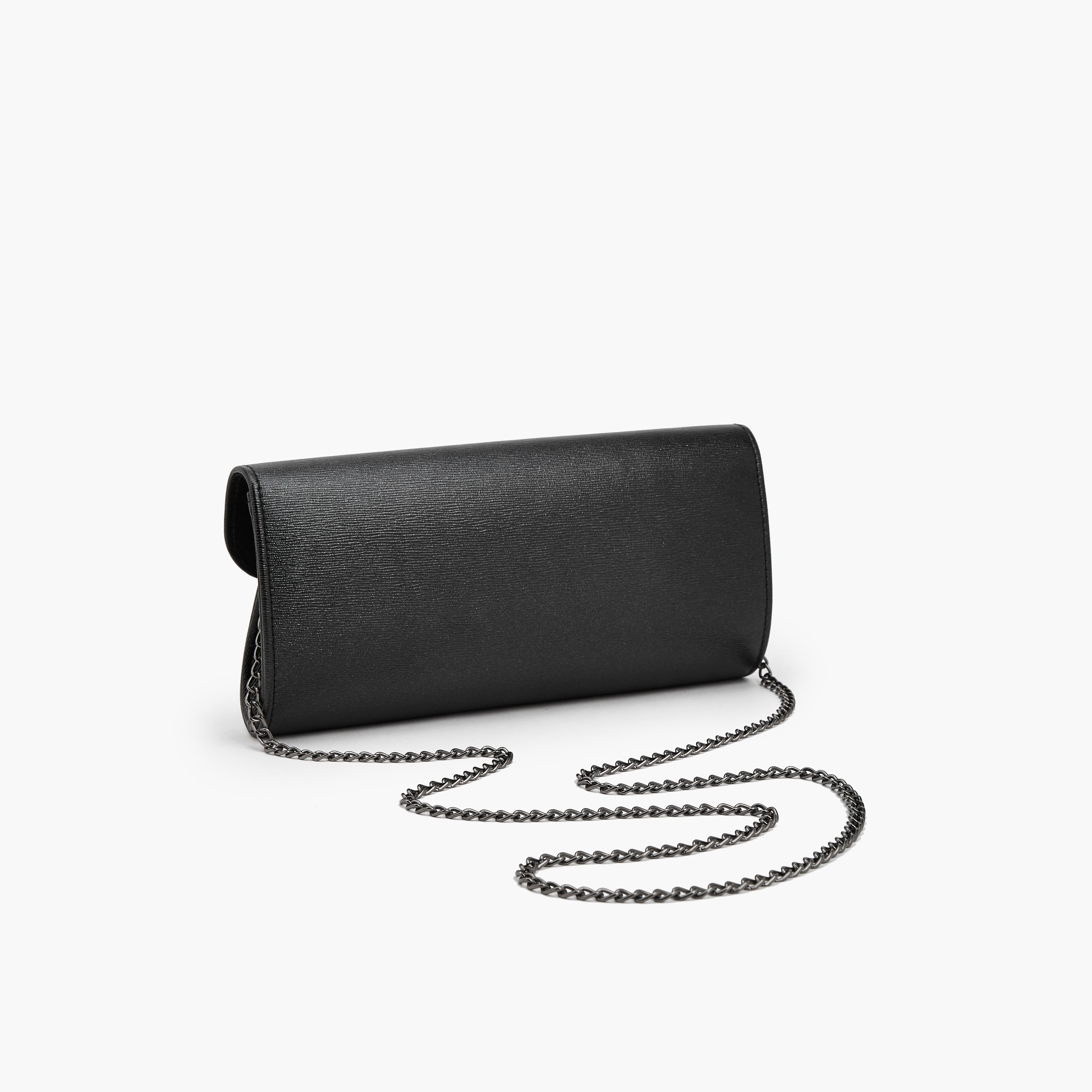 شنطة كلاتش بارزة الملمس بحزام سلسلة قابل للفصل من فلورا بيلا-women-bagsandwallets-handbags-image-5