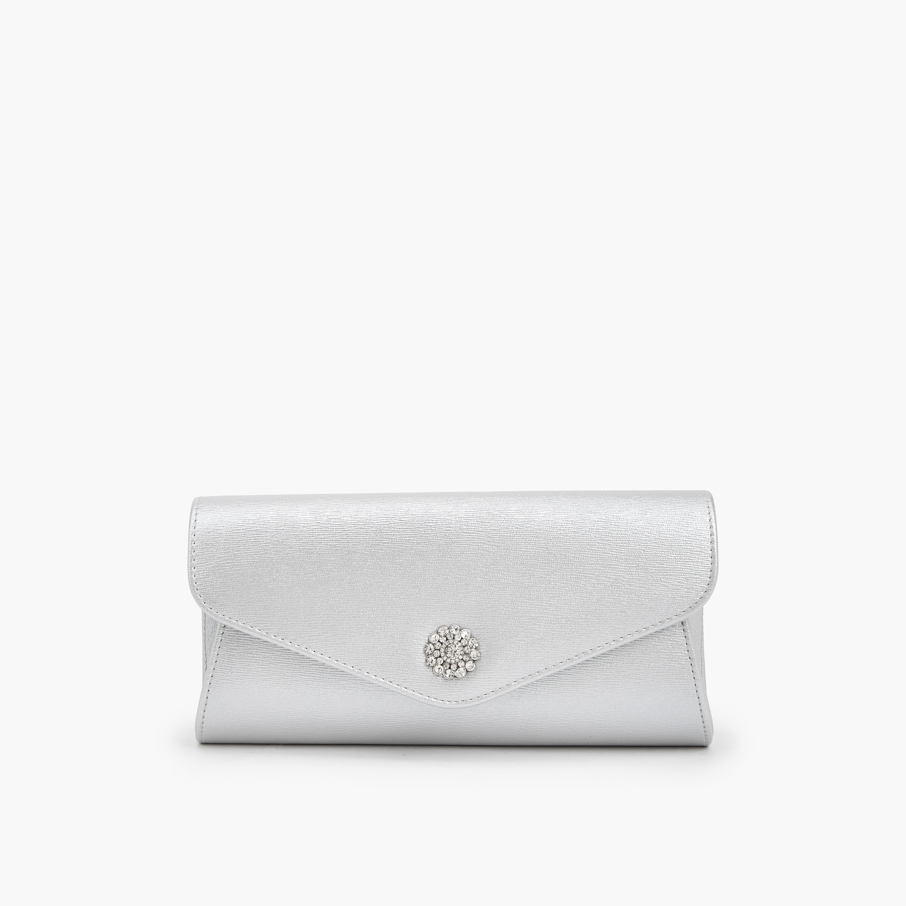 Flora Bella Textured Clutch with Detachable Chain Strap-women-bagsandwallets-handbags-image-1