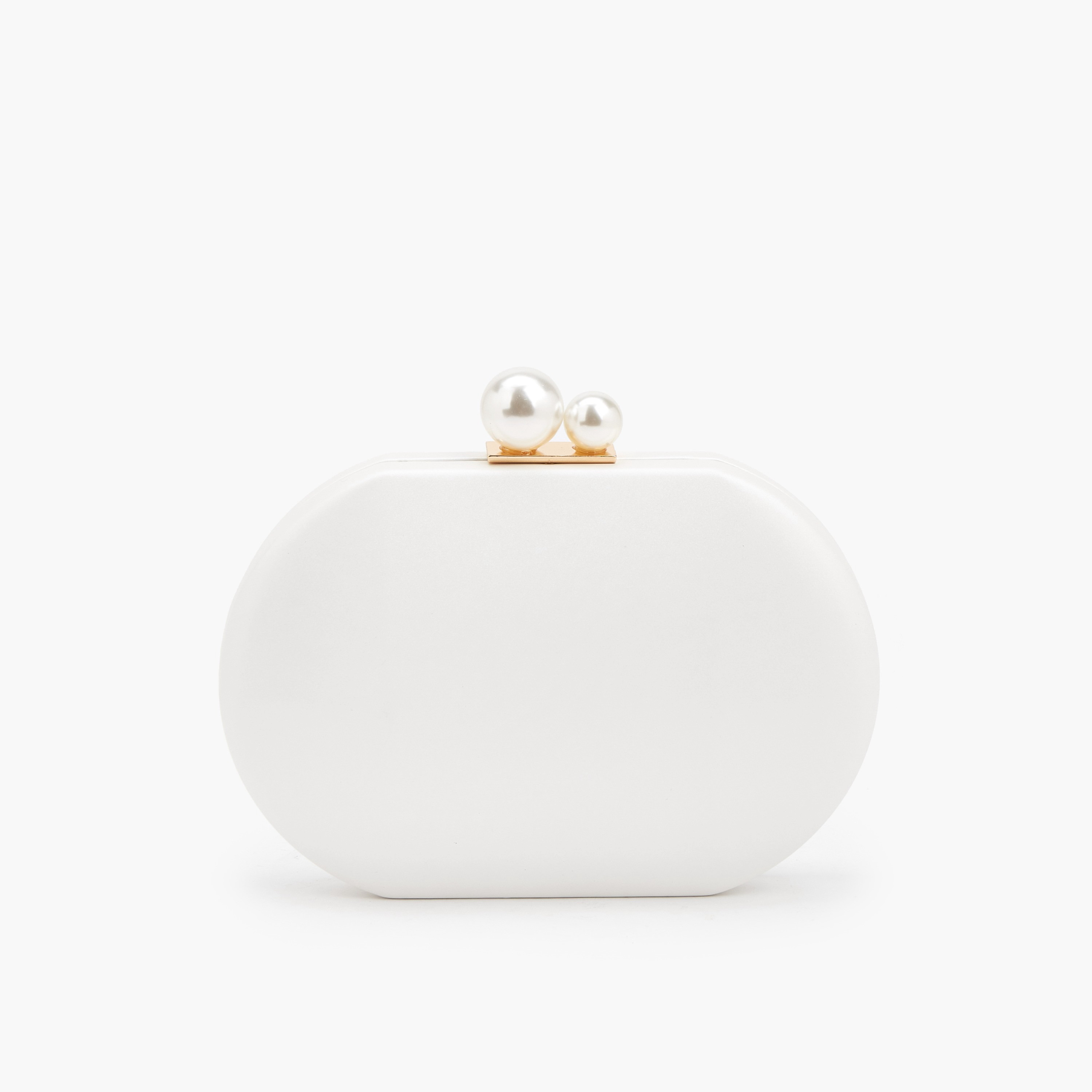 شنطة كلاتش سادة بحزام سلسلة قابل للفصل من فلورا بيلا-women-bagsandwallets-handbags-image-1