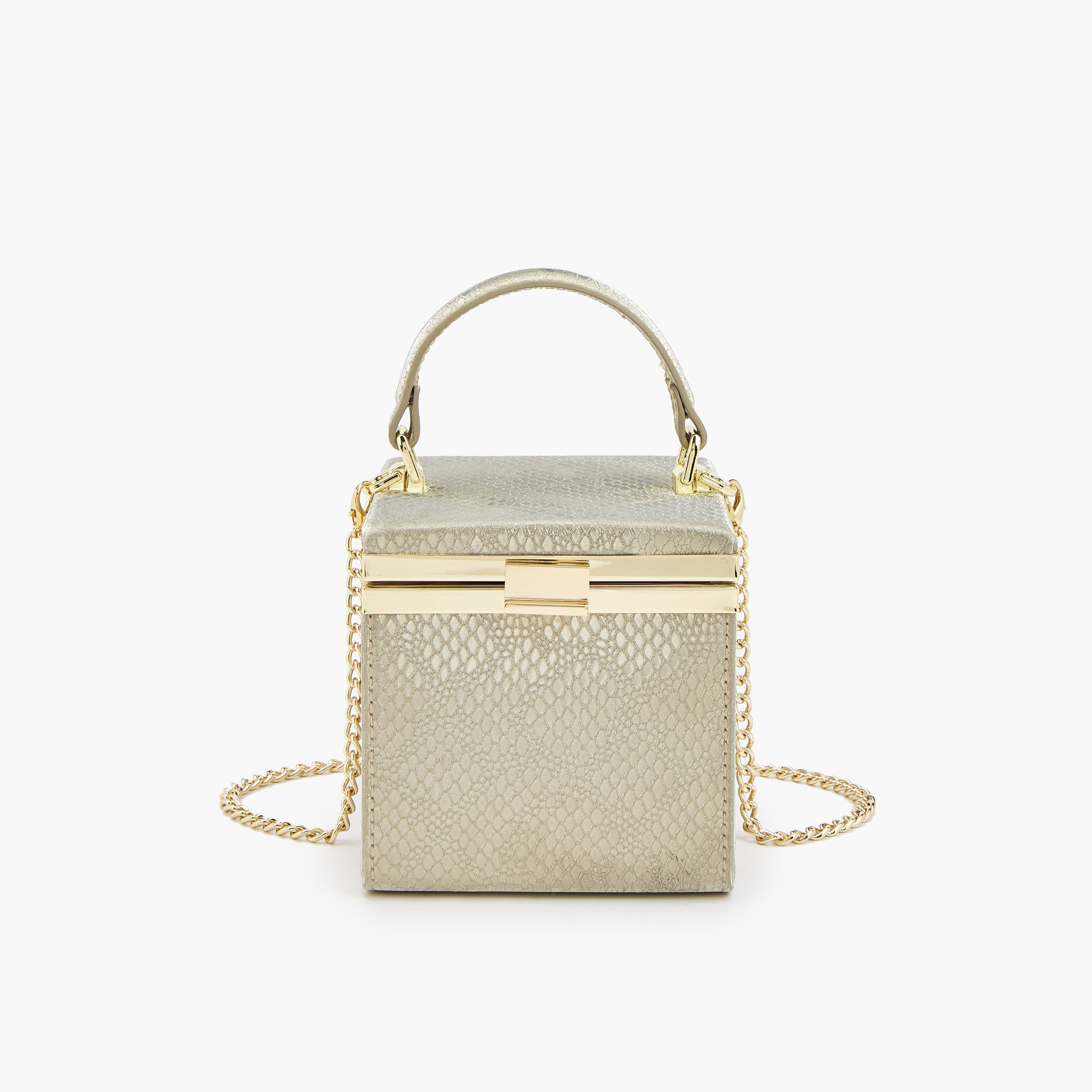 شنطة كروس بودي بارزة الملمس بحزام سلسلة من فلورا بيلا-women-bagsandwallets-handbags-image-1