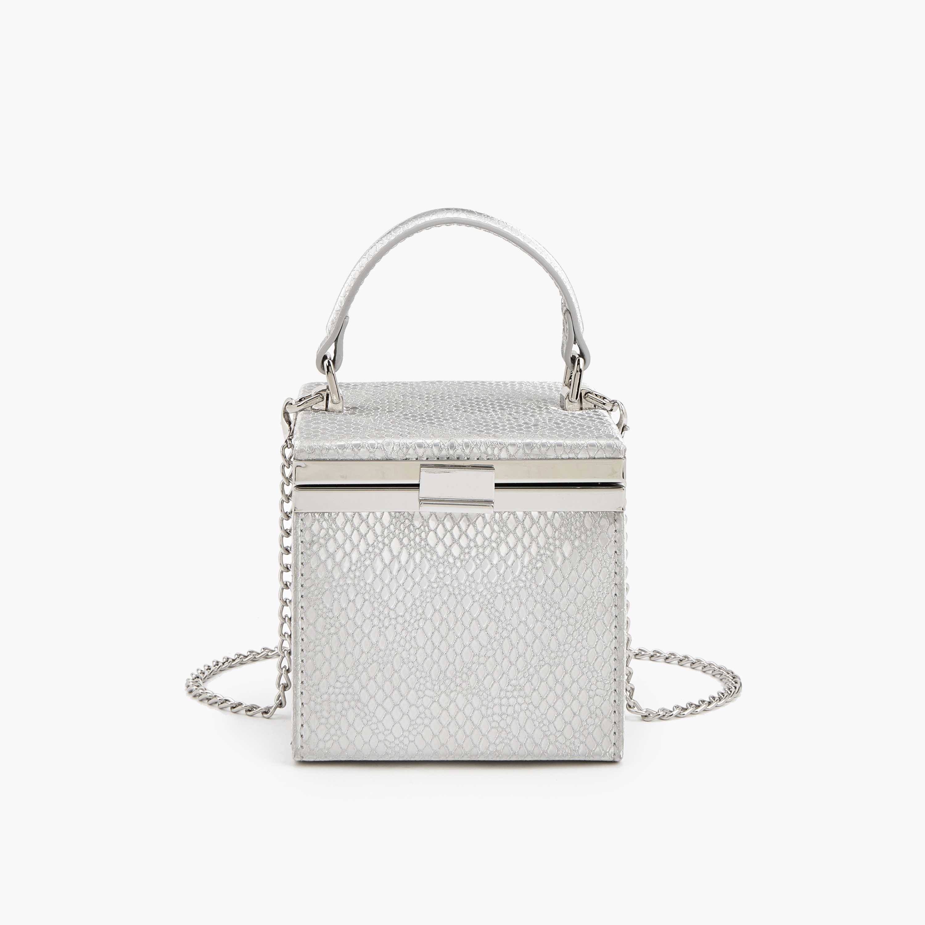 شنطة كروس بودي بارزة الملمس بحزام سلسلة قابل للفصل من فلورا بيلا-women-bagsandwallets-handbags-image-1