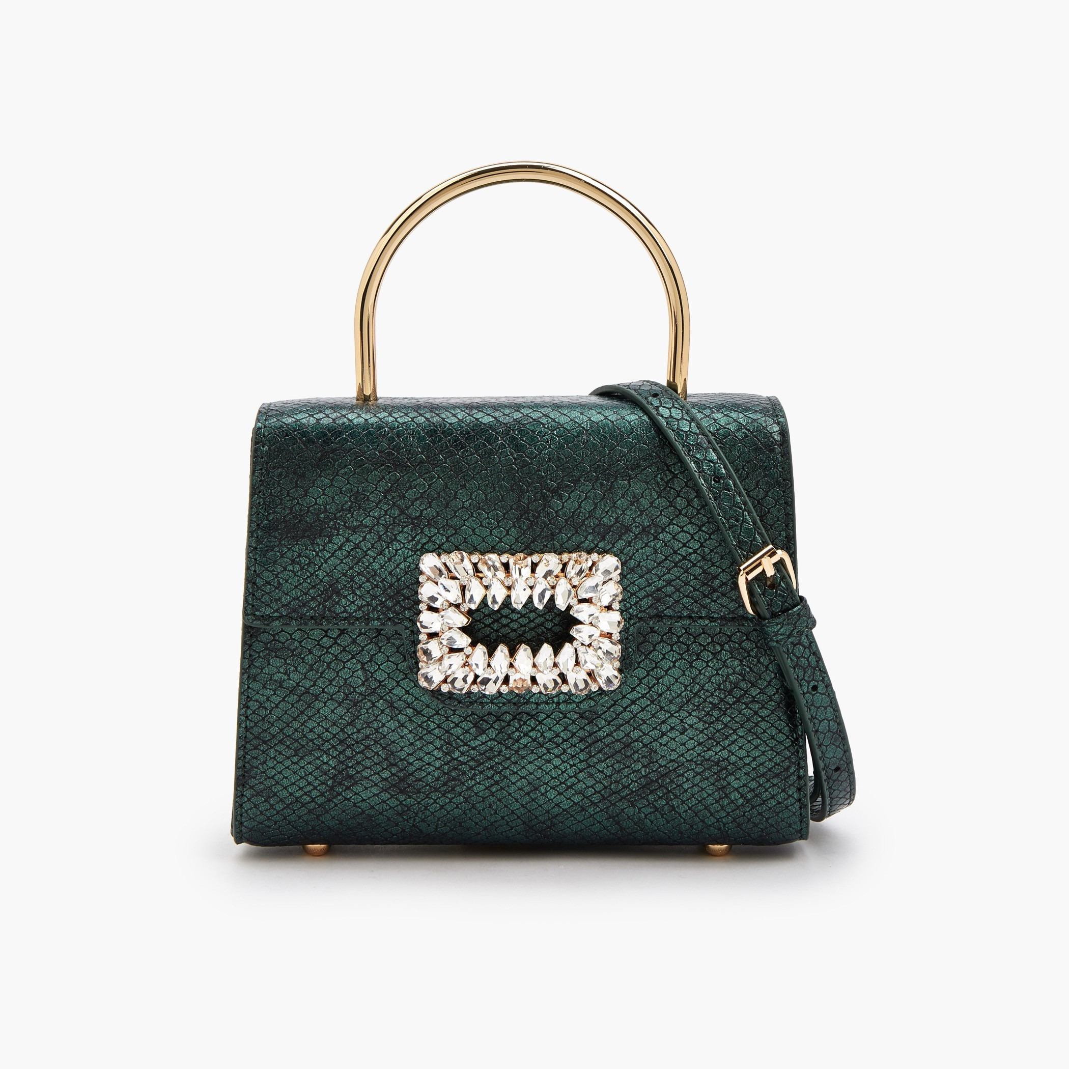 شنطة كروس بودي مزينة بإبزيم وحزام قابل للفصل من فلورا بيلا-women-bagsandwallets-handbags-image-1