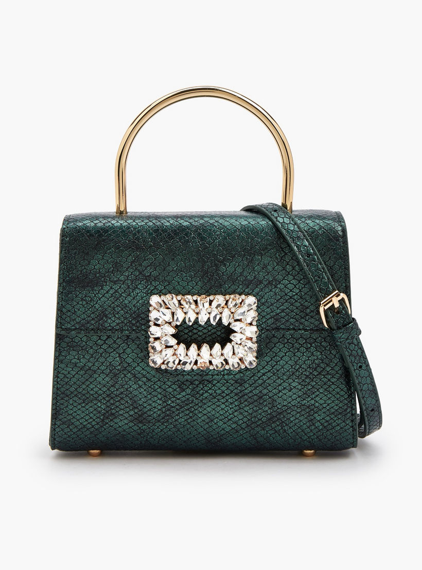 شنطة كروس بودي مزينة بإبزيم وحزام قابل للفصل من فلورا بيلا-women-bagsandwallets-handbags-image-1