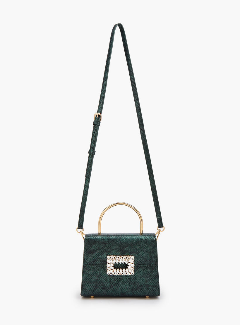 شنطة كروس بودي مزينة بإبزيم وحزام قابل للفصل من فلورا بيلا-women-bagsandwallets-handbags-image-3