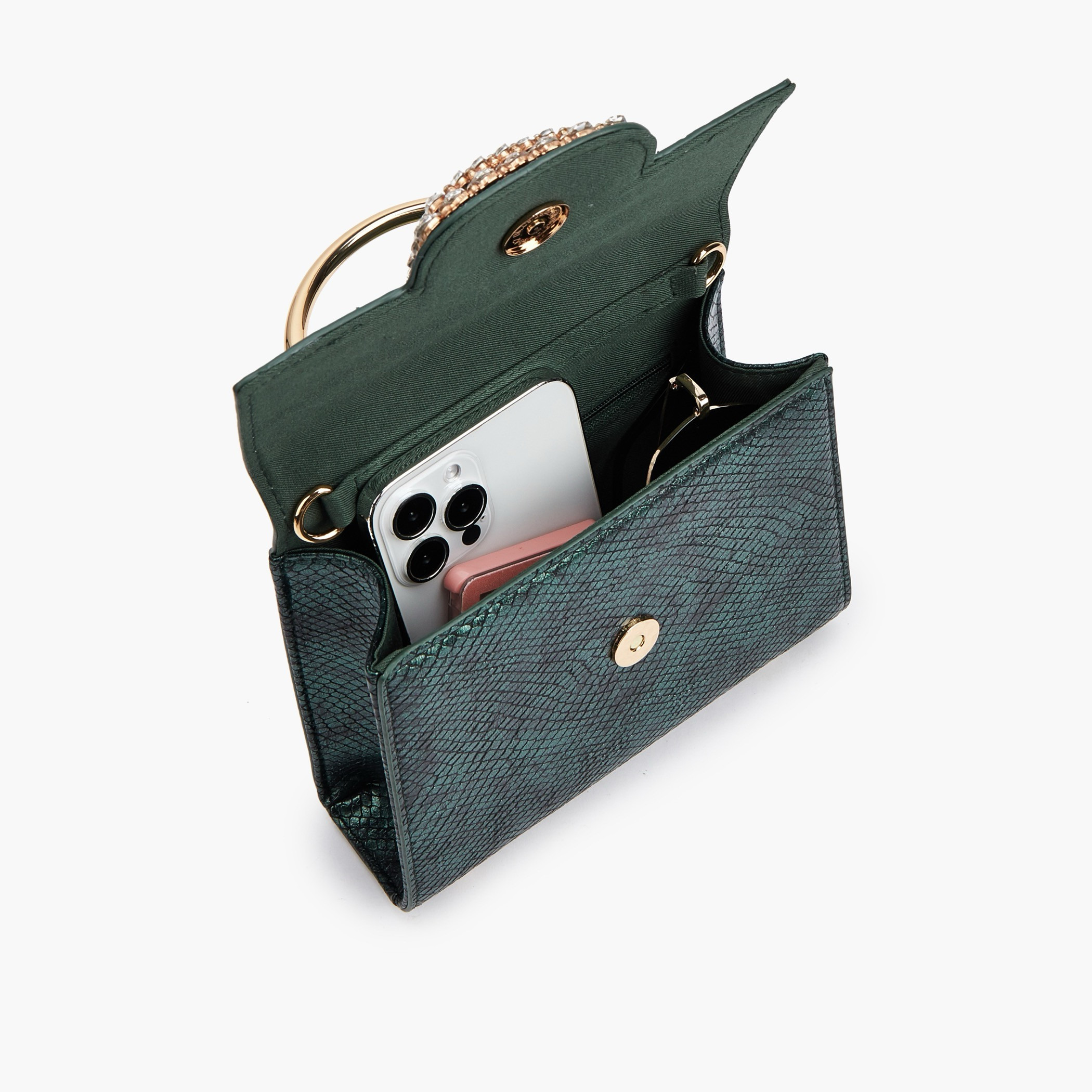 شنطة كروس بودي مزينة بإبزيم وحزام قابل للفصل من فلورا بيلا-women-bagsandwallets-handbags-image-8