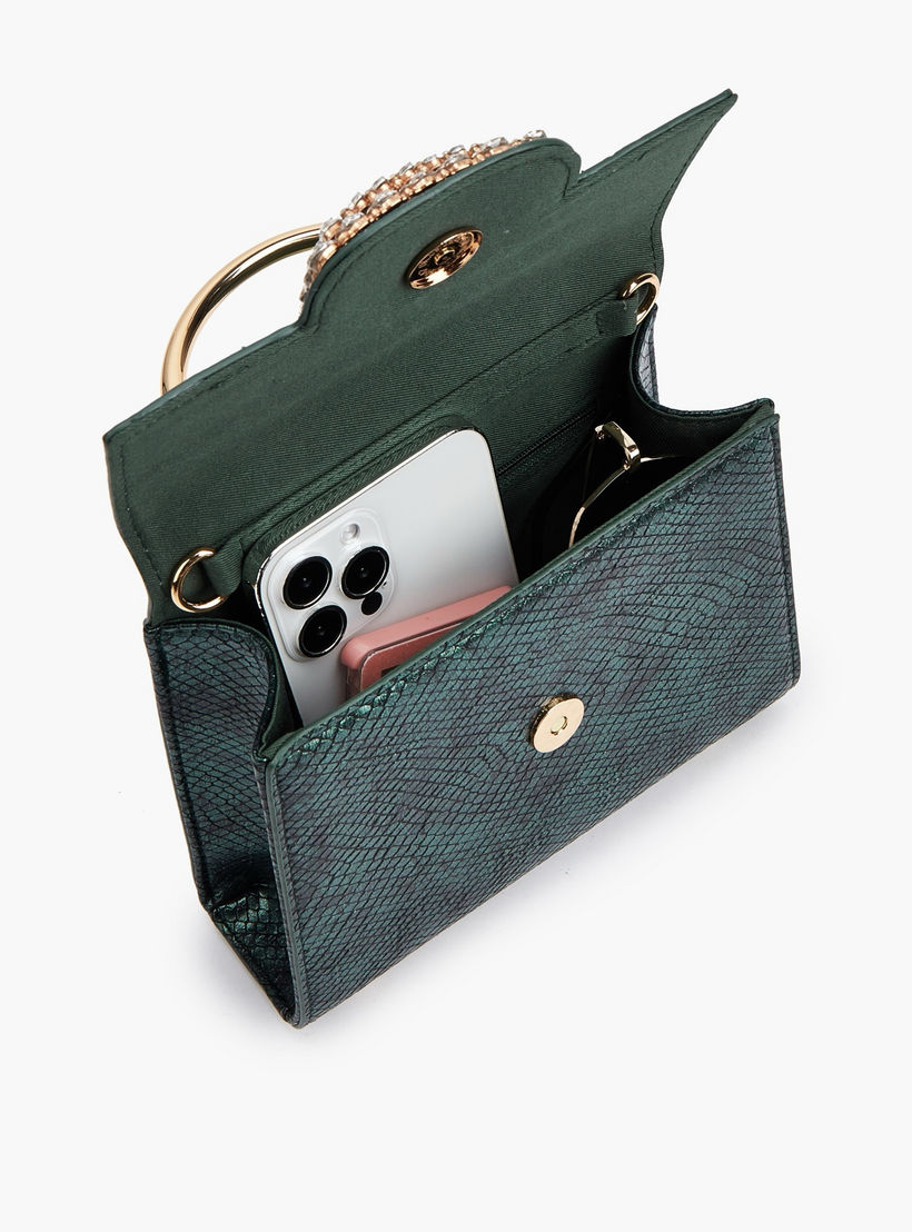 شنطة كروس بودي مزينة بإبزيم وحزام قابل للفصل من فلورا بيلا-women-bagsandwallets-handbags-image-8