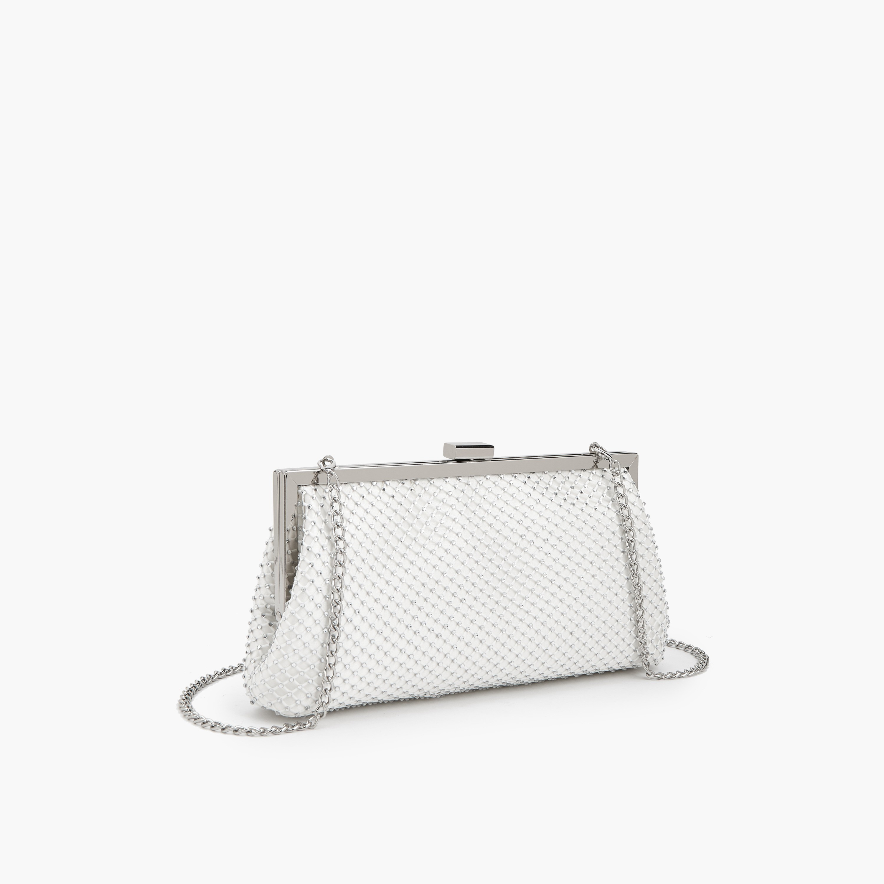 شنطة كلاتش مزينة بزر إغلاق وحزام سلسلة من فلورا بيلا-women-bagsandwallets-handbags-image-3