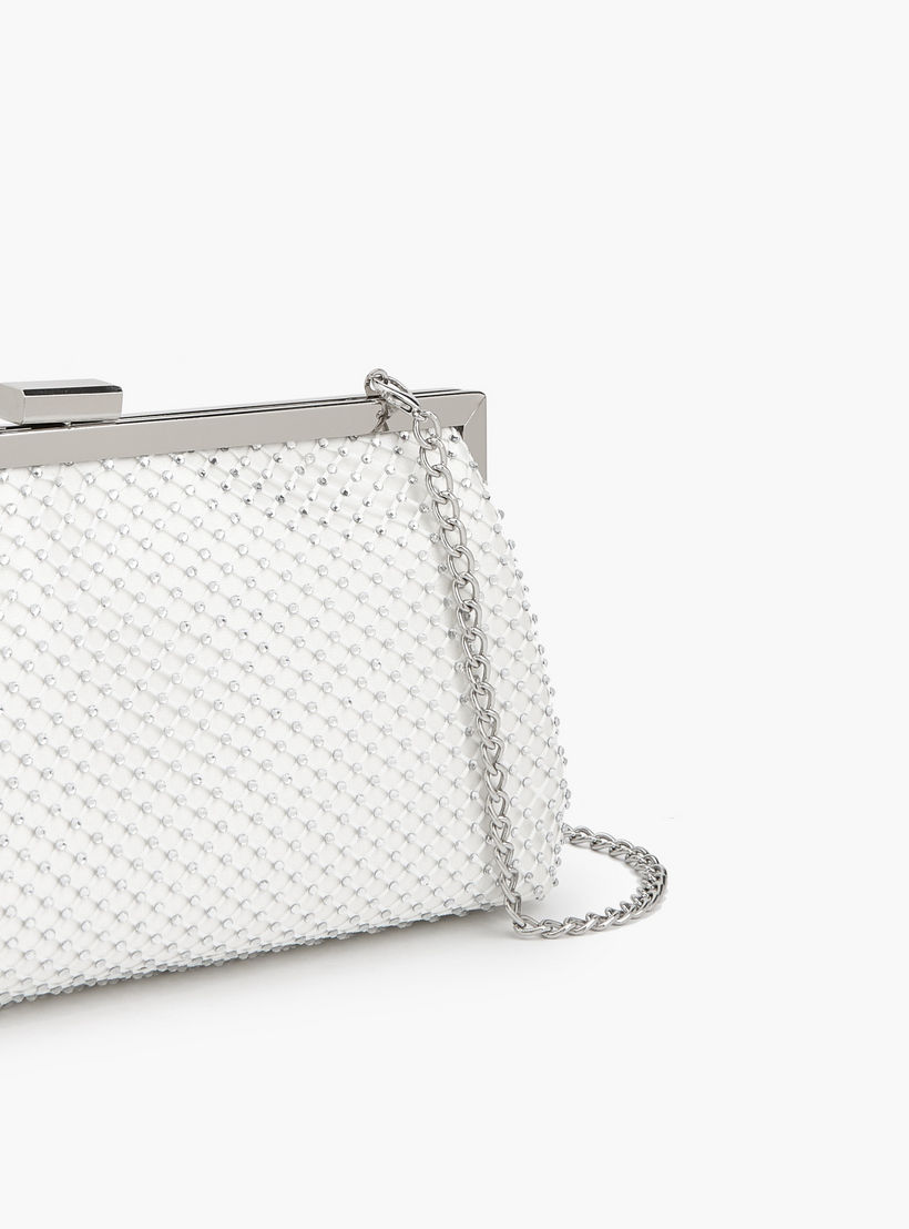 شنطة كلاتش مزينة بزر إغلاق وحزام سلسلة من فلورا بيلا-women-bagsandwallets-handbags-image-4