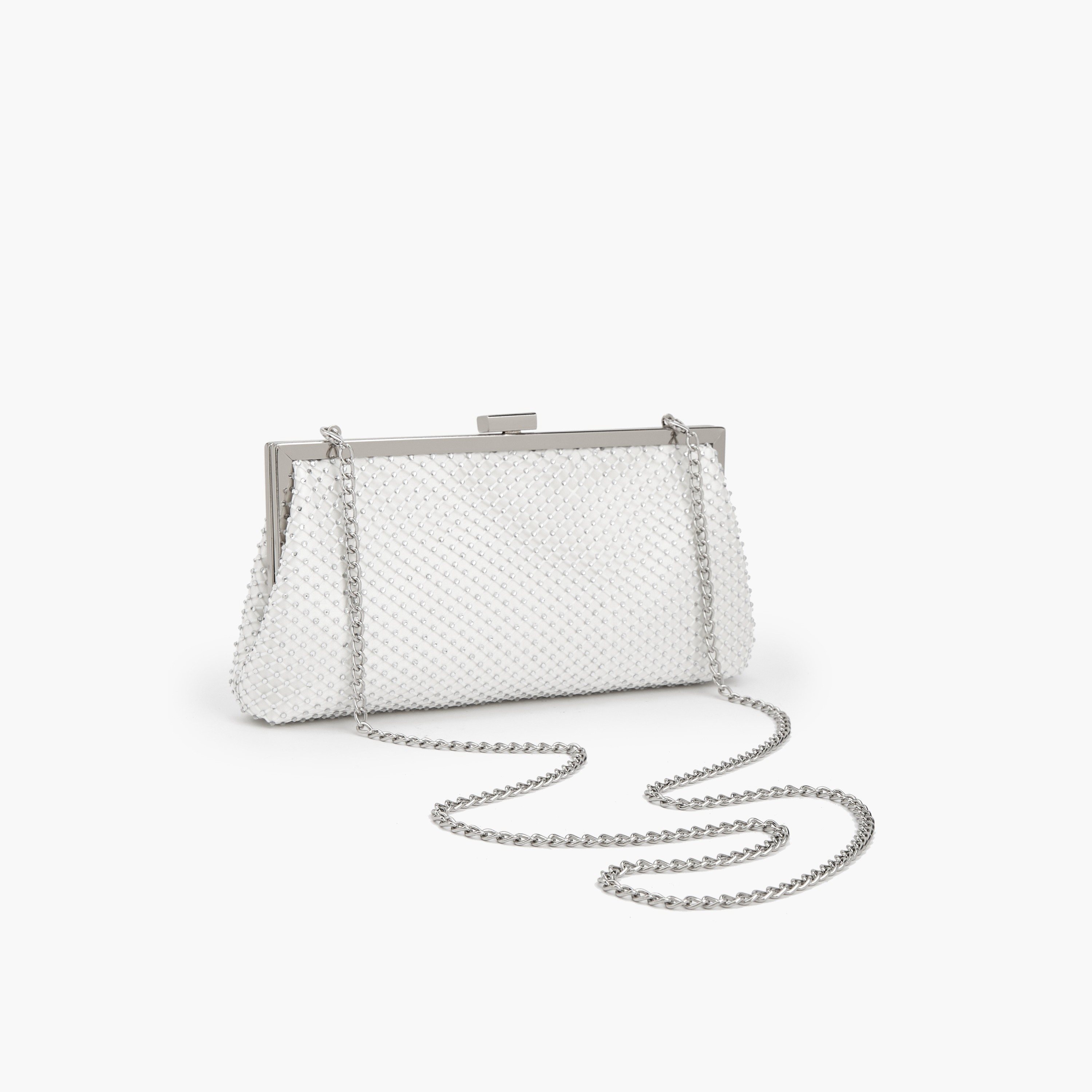شنطة كلاتش مزينة بزر إغلاق وحزام سلسلة من فلورا بيلا-women-bagsandwallets-handbags-image-5