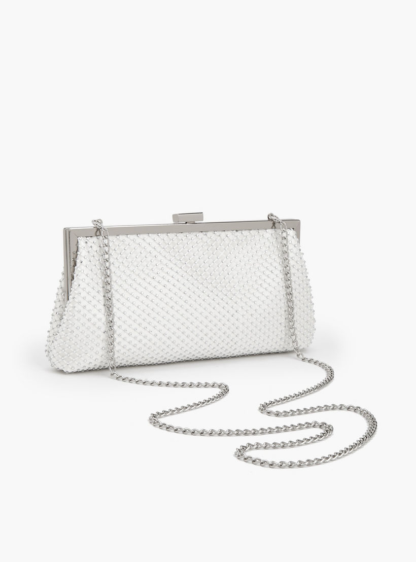 شنطة كلاتش مزينة بزر إغلاق وحزام سلسلة من فلورا بيلا-women-bagsandwallets-handbags-image-5