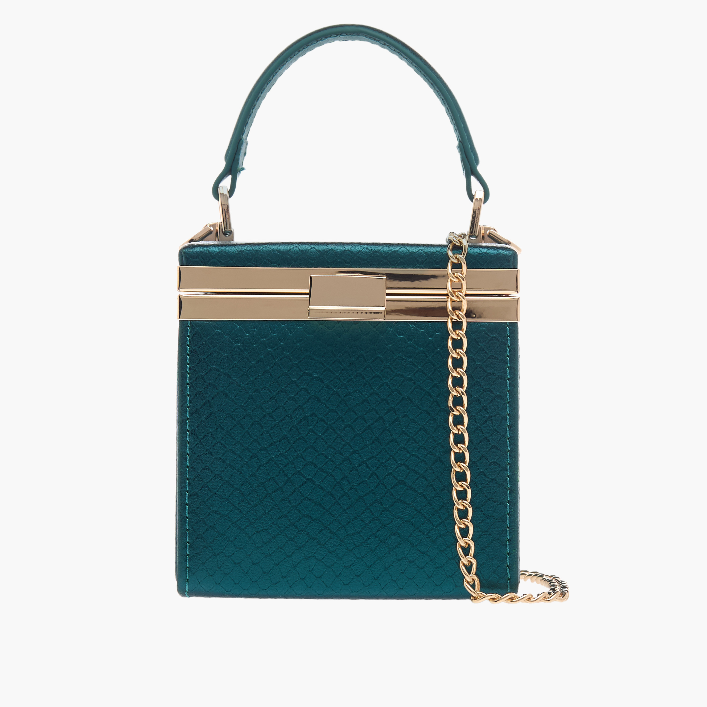 Flora Bella Textured Crossbody Bag with Detachable Strap and Clasp Closure-women-bagsandwallets-handbags-image-1