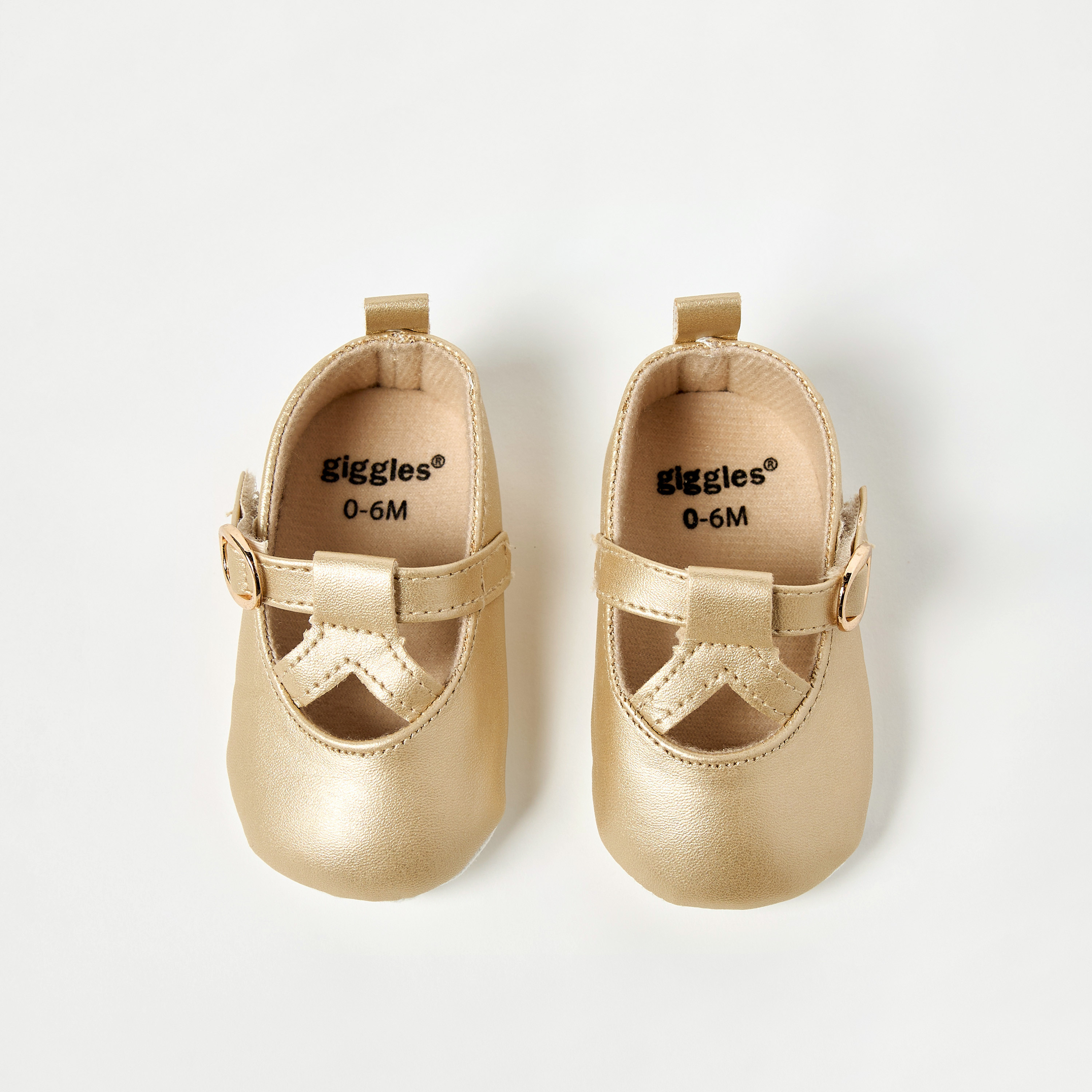 Giggles Solid Booties with Hook and Loop Closure-baby-girls-shoes-booties-image-5